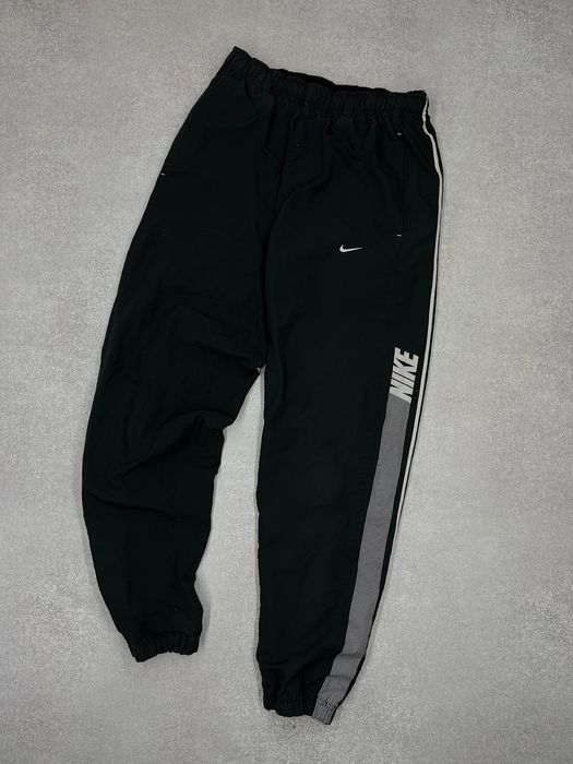 Nike Vintage Nike Sweatpants Black Drill Swoosh Y2K Drip