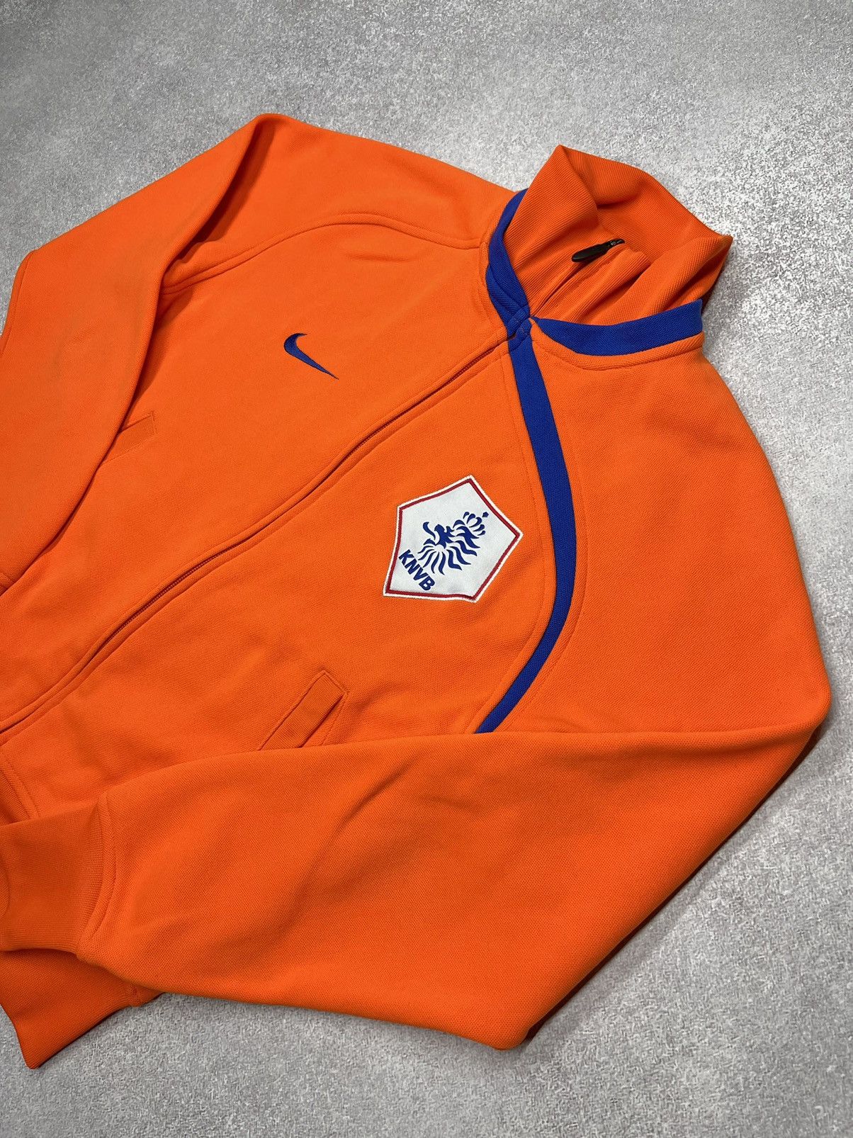 Nike × Vintage Vintage Nike KNVB Nederland Track Jacket Soccer Jersey Rare Size US S / EU 44-46 / 1 - 3 Thumbnail
