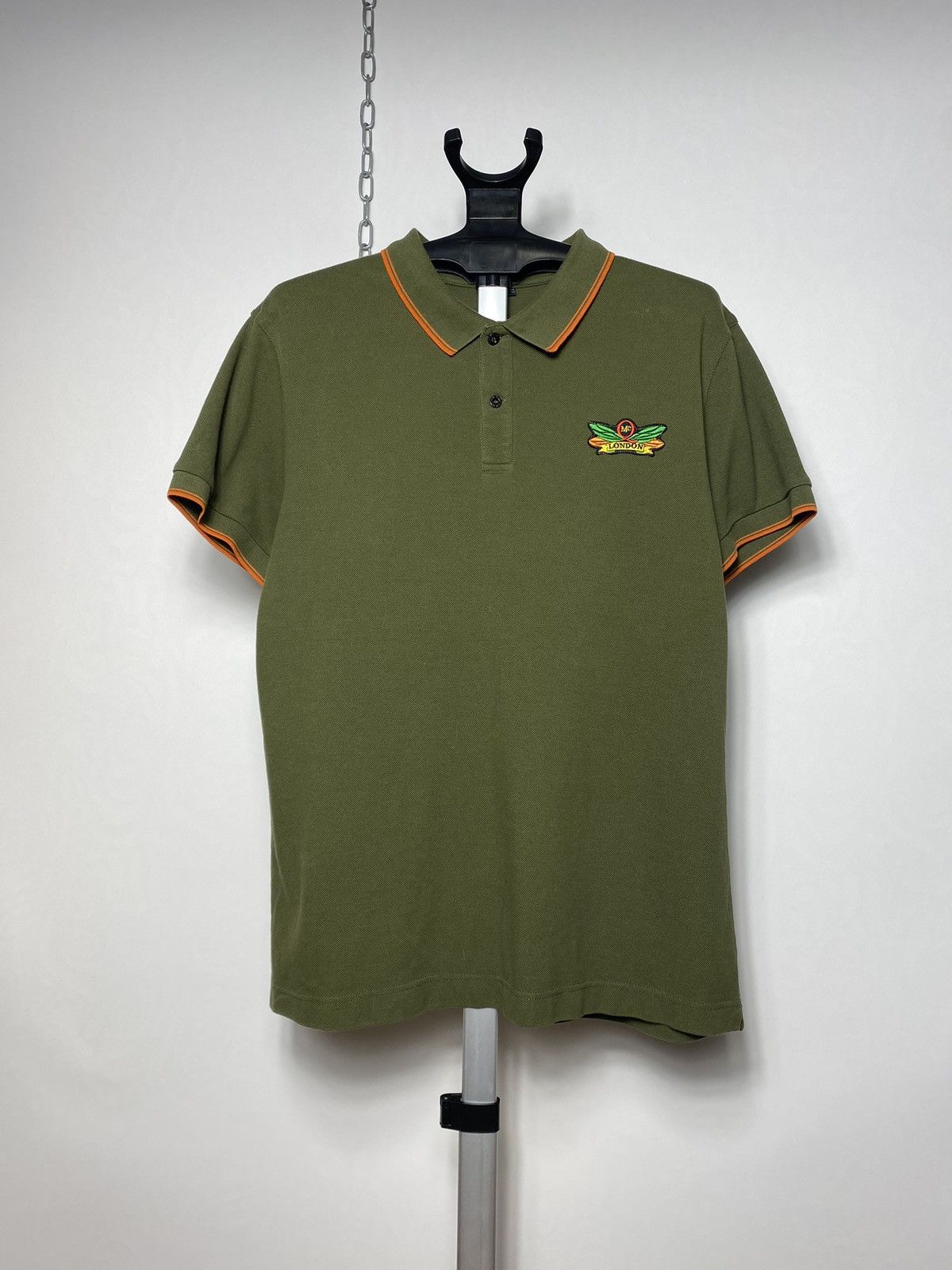 Alexander McQueen small embroidered floral logo polo size Xl