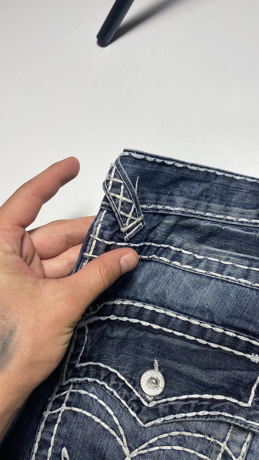 Vintage Vintage Peavini jeans Chrome Hearts True Religion style Size US 30 / EU 46 - 6 Thumbnail