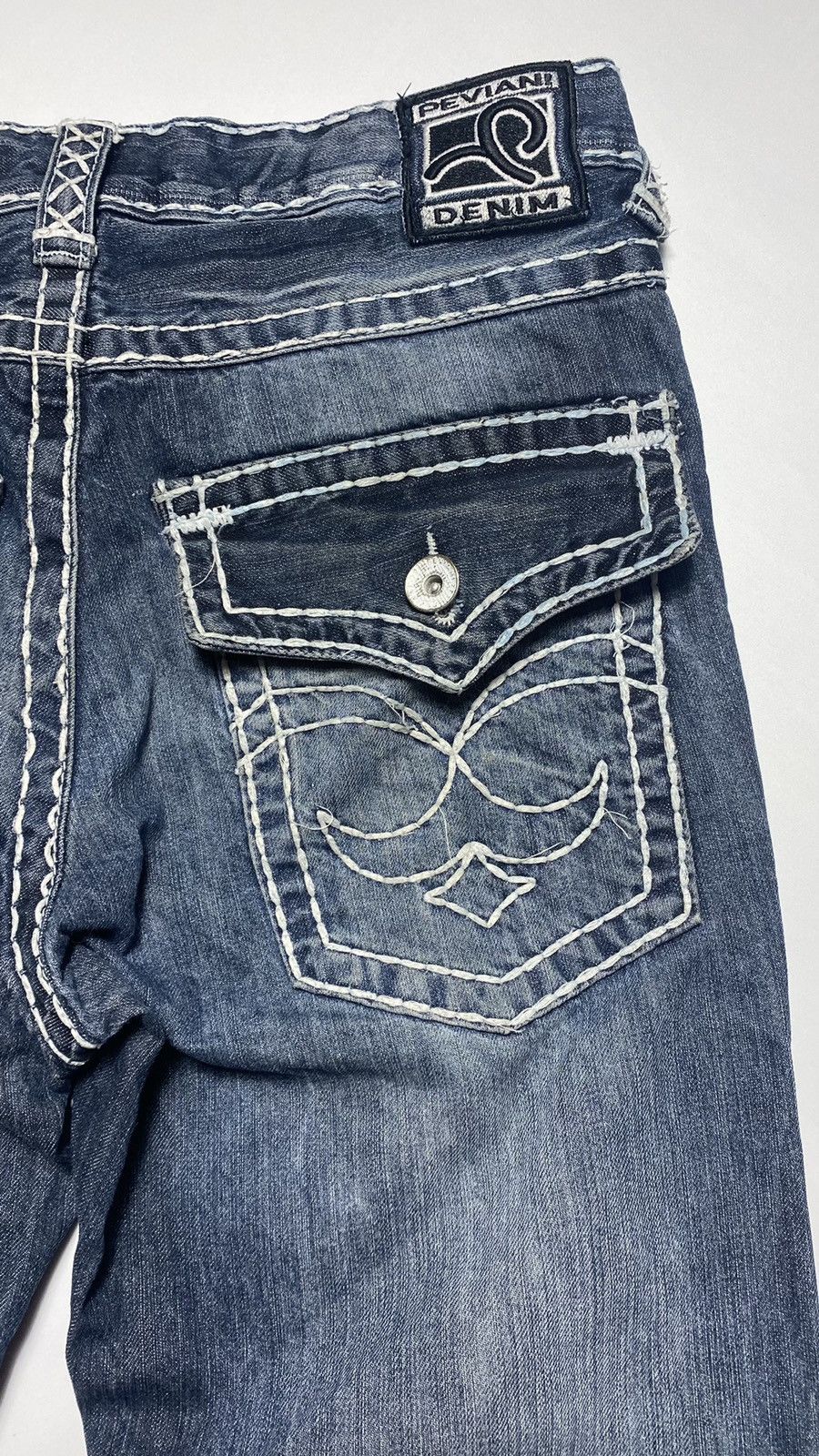 Vintage Vintage Peavini jeans Chrome Hearts True Religion style Size US 30 / EU 46 - 4 Thumbnail