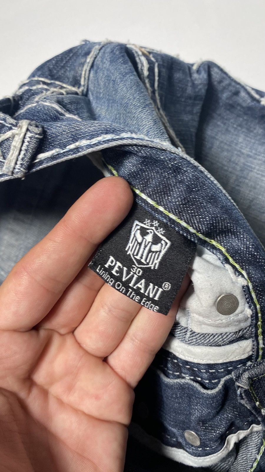 Vintage Vintage Peavini jeans Chrome Hearts True Religion style Size US 30 / EU 46 - 12 Thumbnail