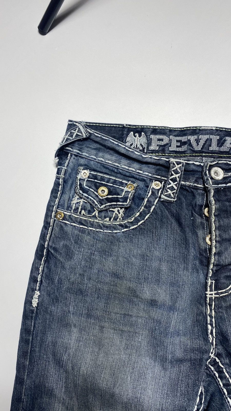 Vintage Vintage Peavini jeans Chrome Hearts True Religion style Size US 30 / EU 46 - 10 Thumbnail