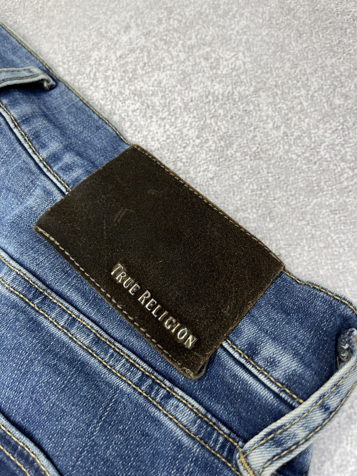 True Religion × Vintage Mens True Religion Rocco Bikes Denim Jeans Vintage Y2K Size US 34 / EU 50 - 5 Thumbnail