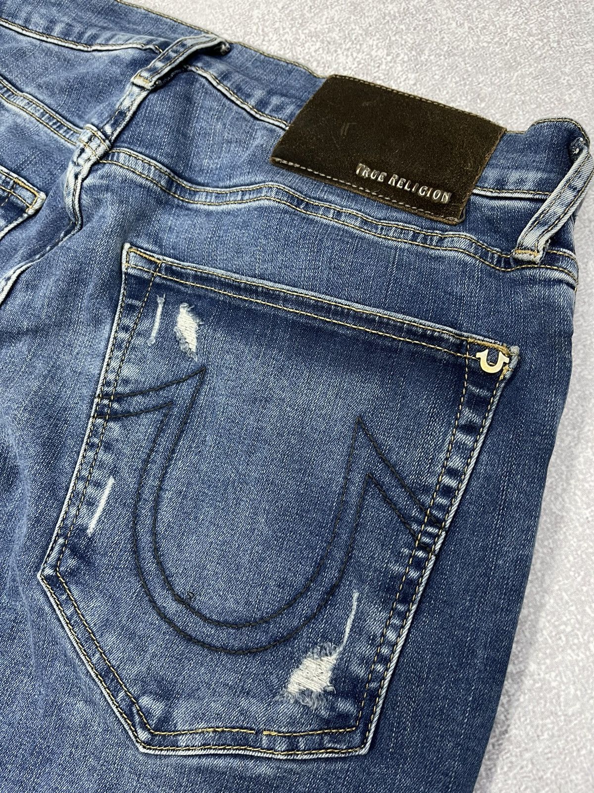 True Religion × Vintage Mens True Religion Rocco Bikes Denim Jeans Vintage Y2K Size US 34 / EU 50 - 4 Thumbnail