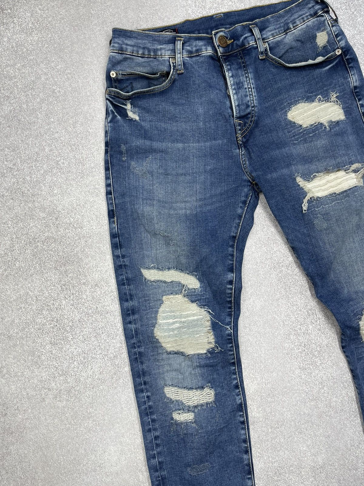 True Religion × Vintage Mens True Religion Rocco Bikes Denim Jeans Vintage Y2K Size US 34 / EU 50 - 9 Thumbnail