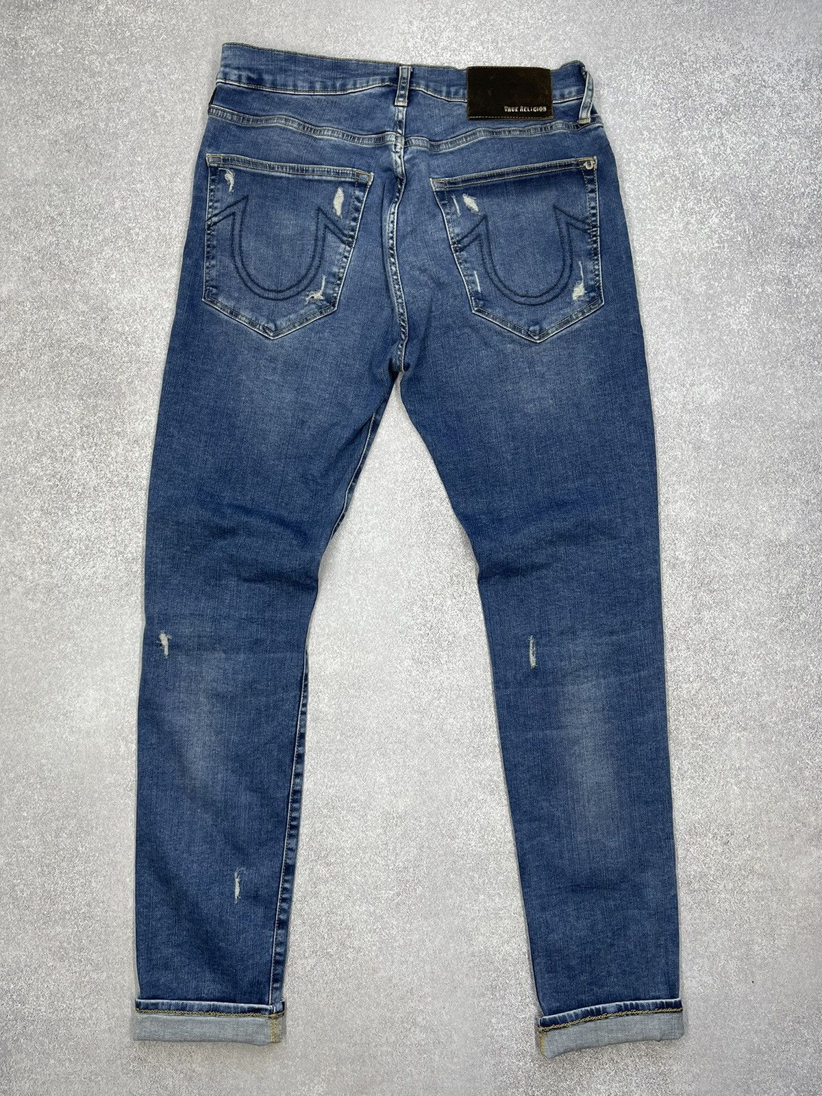True Religion × Vintage Mens True Religion Rocco Bikes Denim Jeans Vintage Y2K Size US 34 / EU 50 - 2 Thumbnail