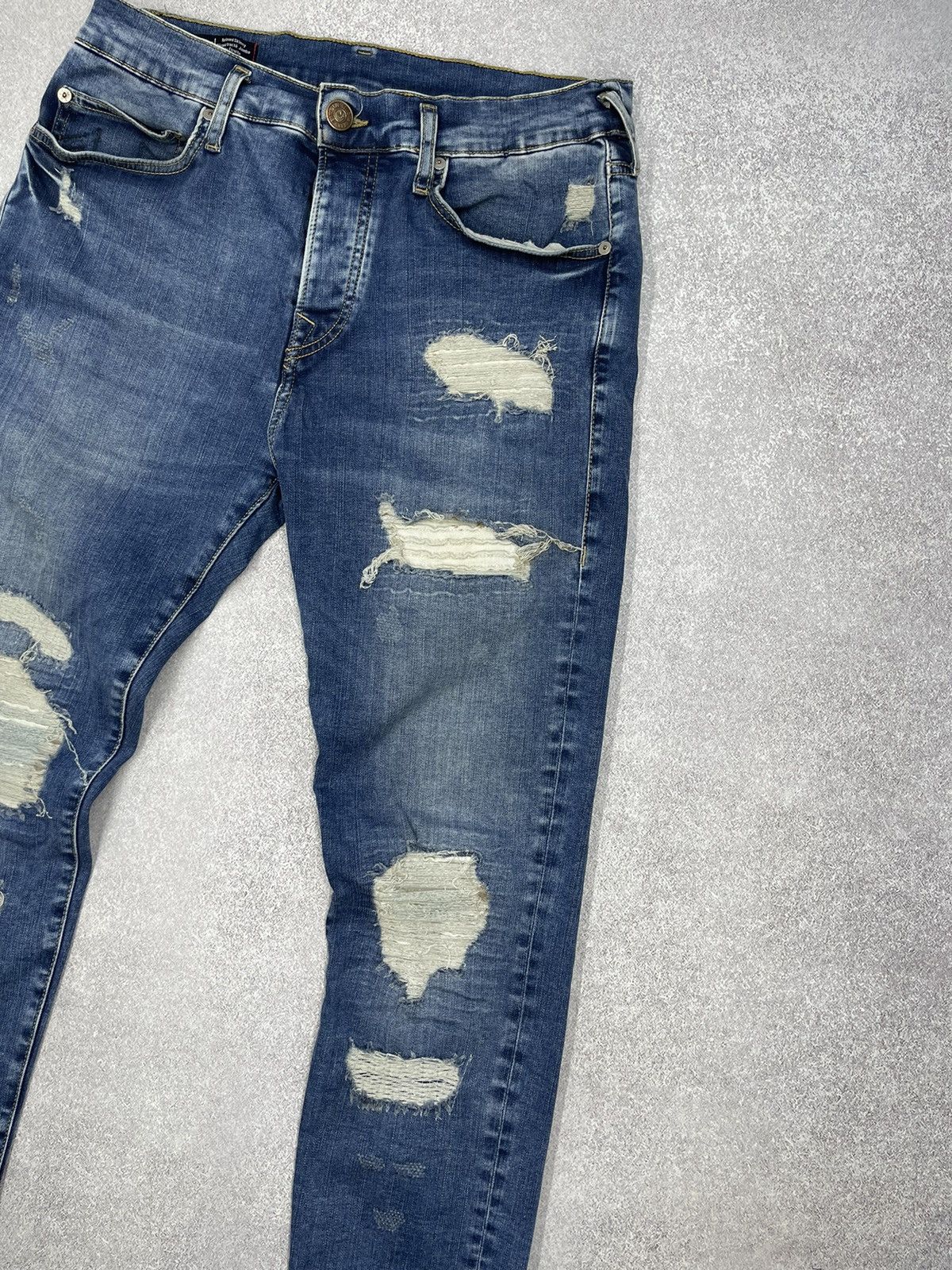 True Religion × Vintage Mens True Religion Rocco Bikes Denim Jeans Vintage Y2K Size US 34 / EU 50 - 8 Thumbnail
