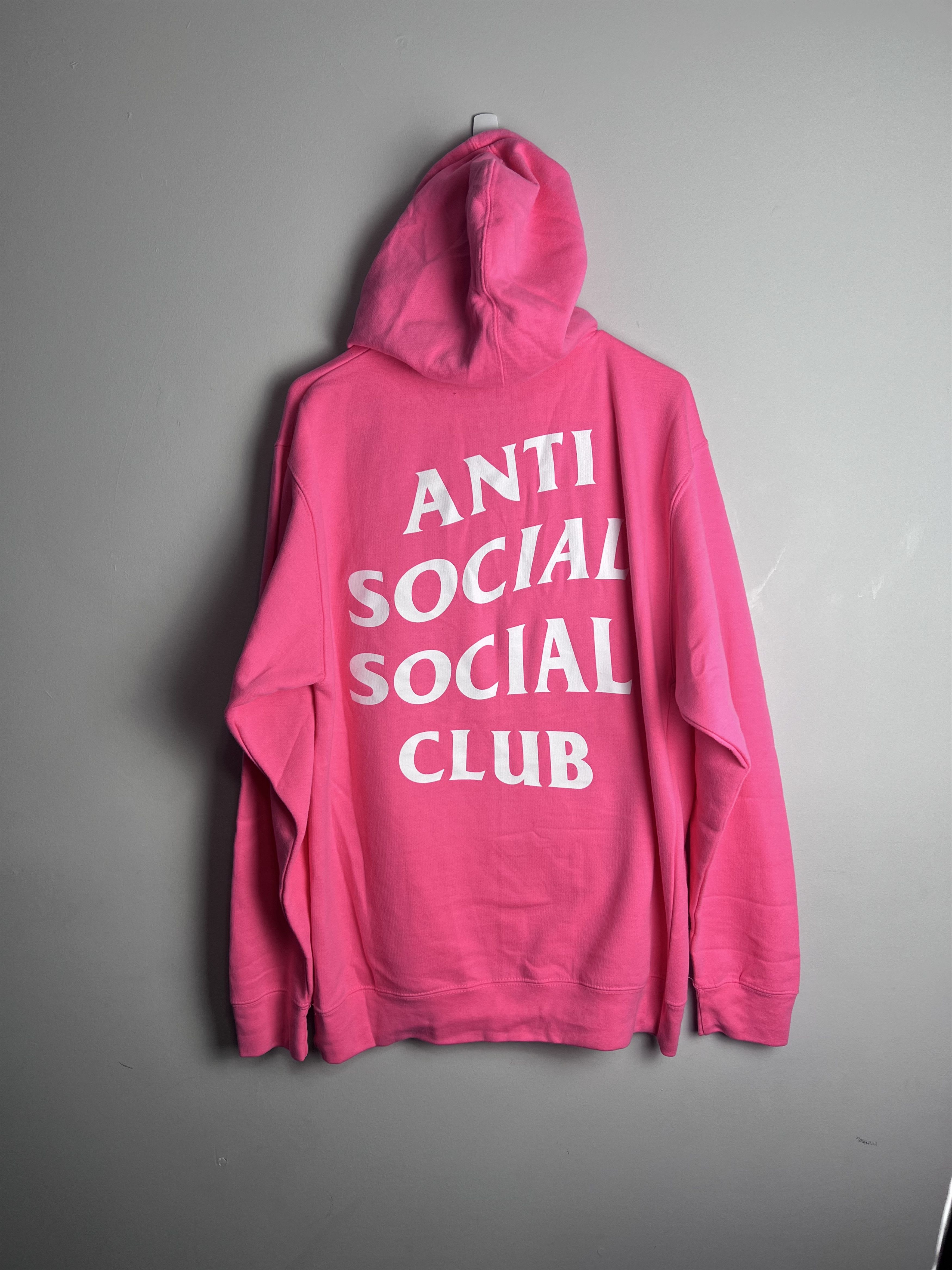 Anti social club online pink hoodie