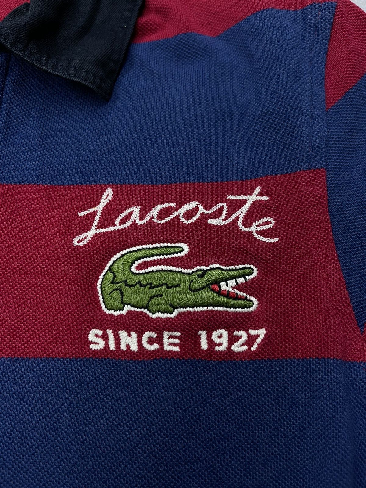 Lacoste Vintage Lacoste Rugby Polo Longsleeve Striped Big Logo Size US S / EU 44-46 / 1 - 5 Thumbnail