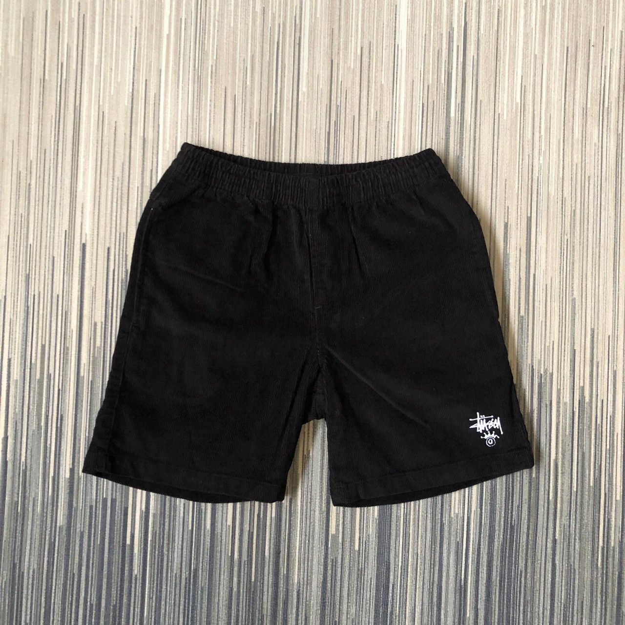 image of Stussy x Vintage Crown Cord Shorts in Black, Men's (Size 28)