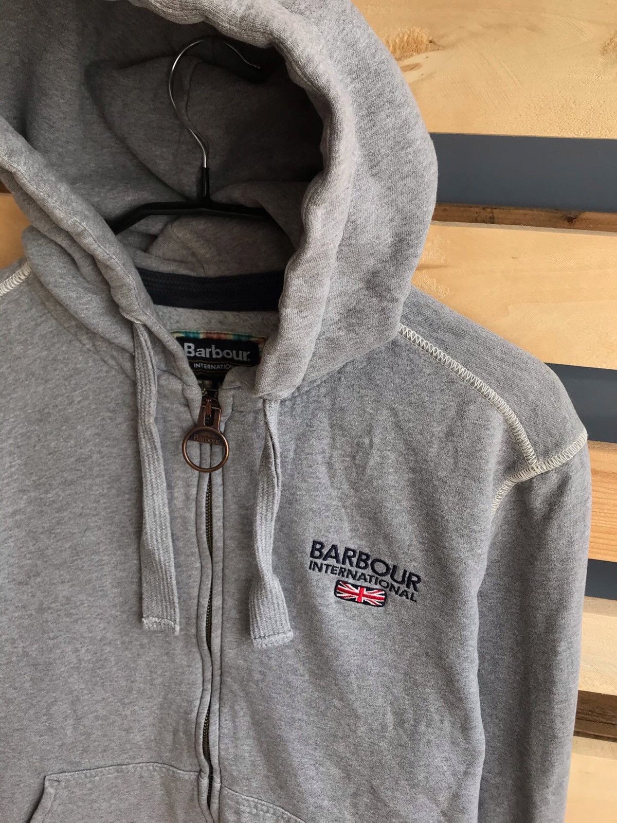 Barbour × Vintage Barbour International Big Logo Hoodie Size US M / EU 48-50 / 2 - 2 Thumbnail