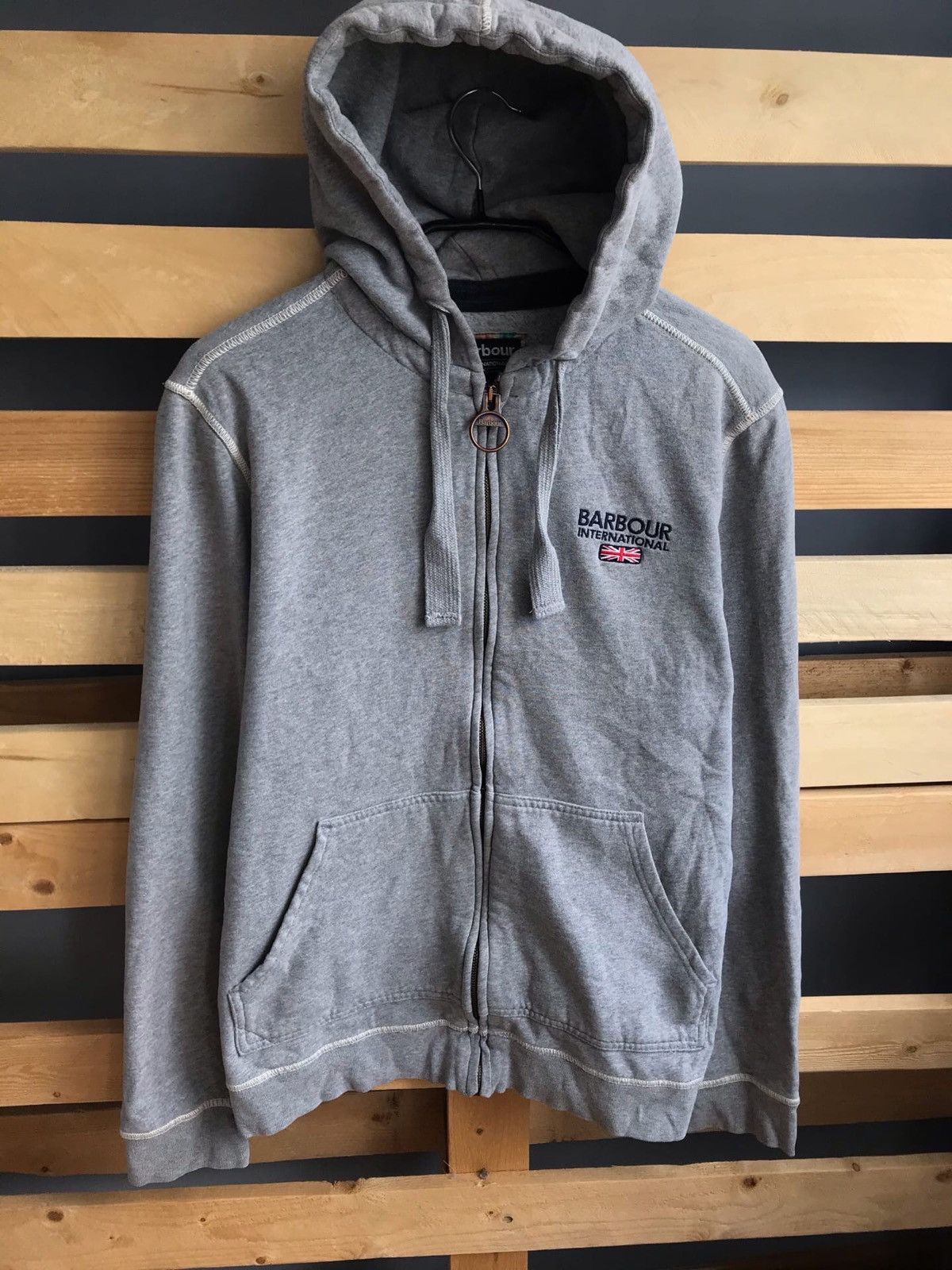 Barbour × Vintage Barbour International Big Logo Hoodie Size US M / EU 48-50 / 2 - 1 Thumbnail