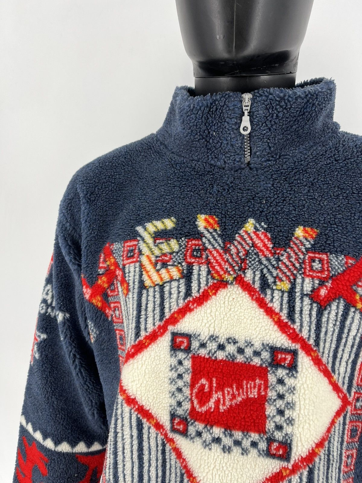Vintage Vintage 90s Chewan Traditional Handcraft Fleece Sweater Size US L / EU 52-54 / 3 - 7 Thumbnail
