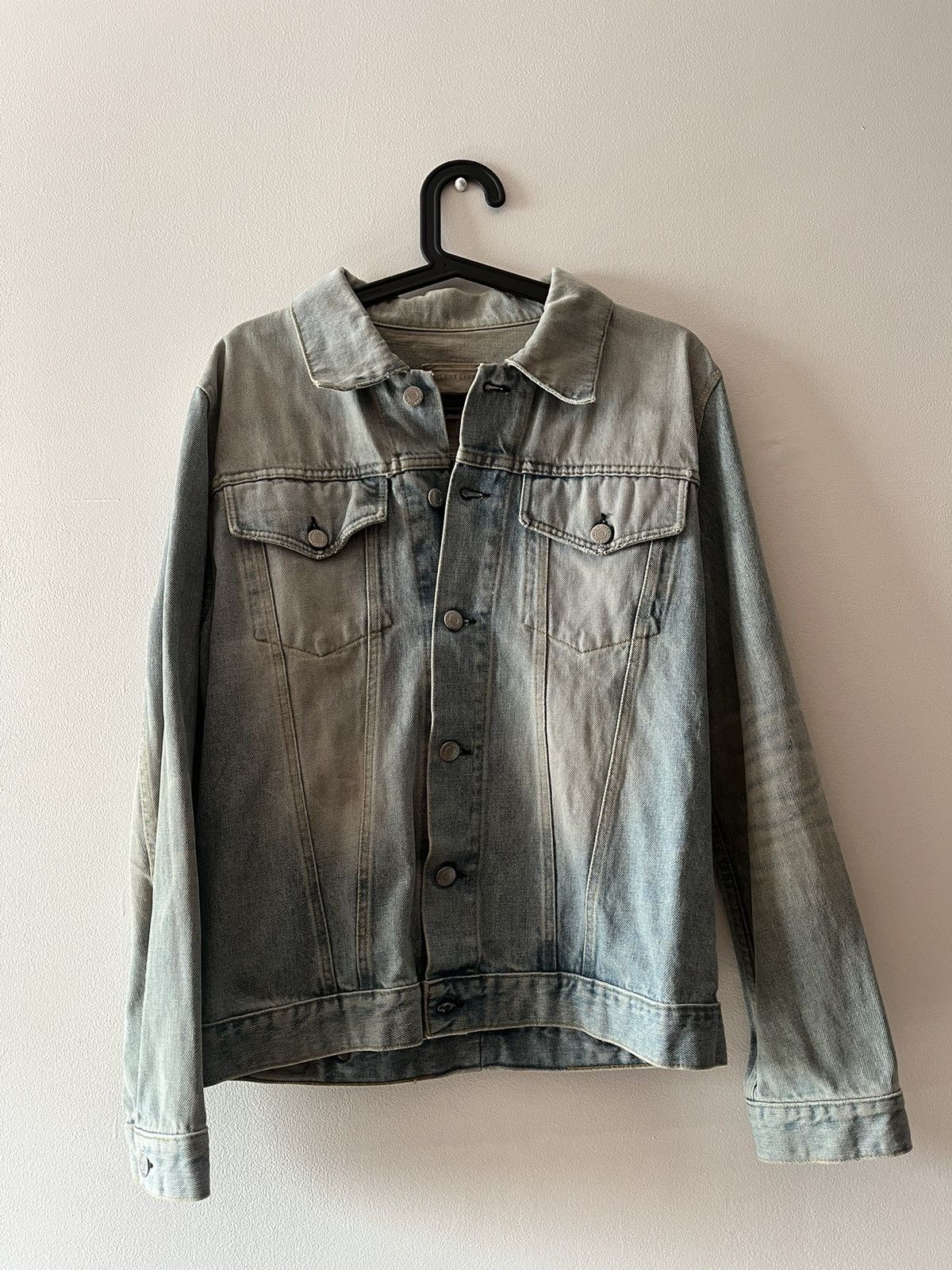 image of Helmut Lang Washed Blue Denim Jacket, Men's (Size Medium)