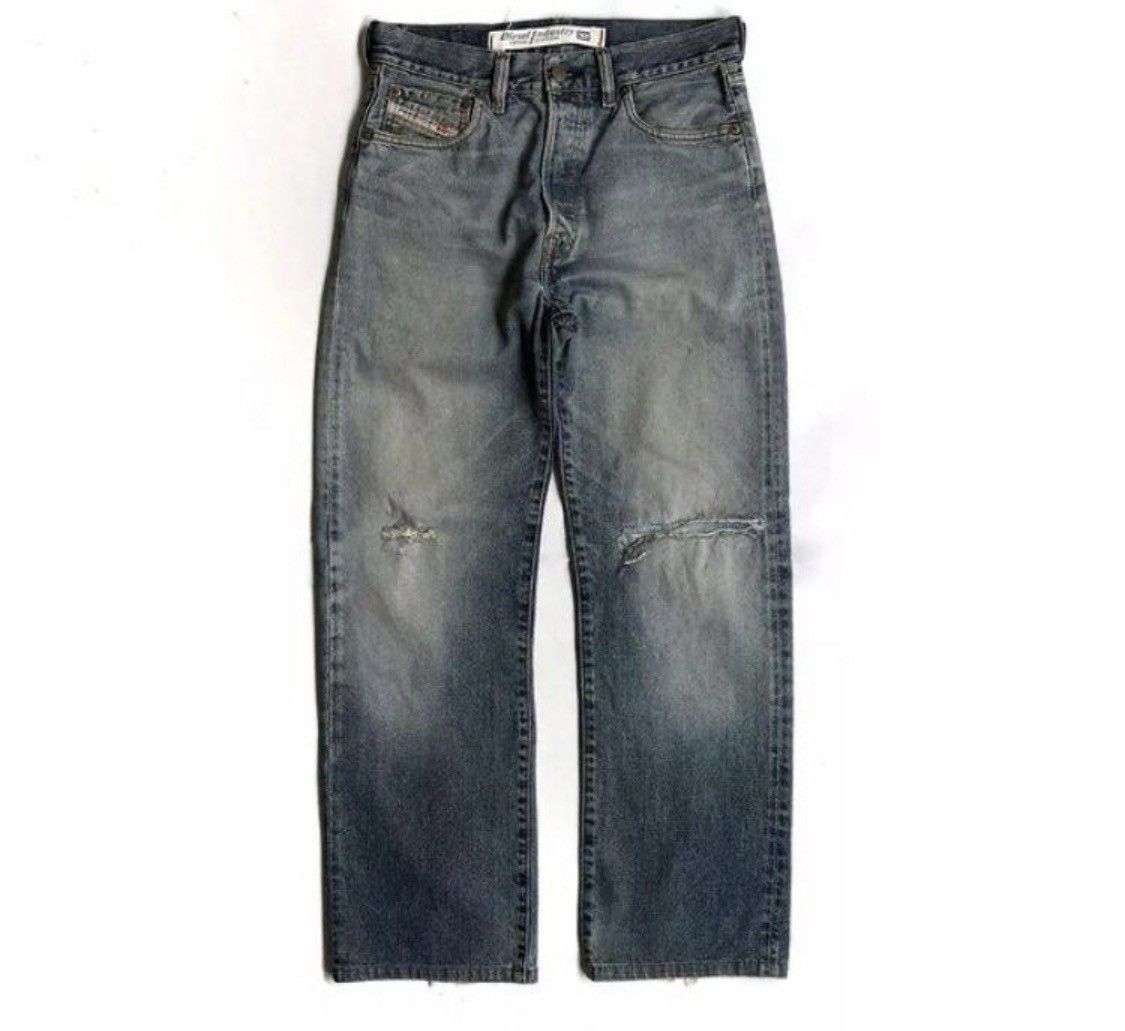 Vintage Diesel Industry Blue Fading Denim Pants