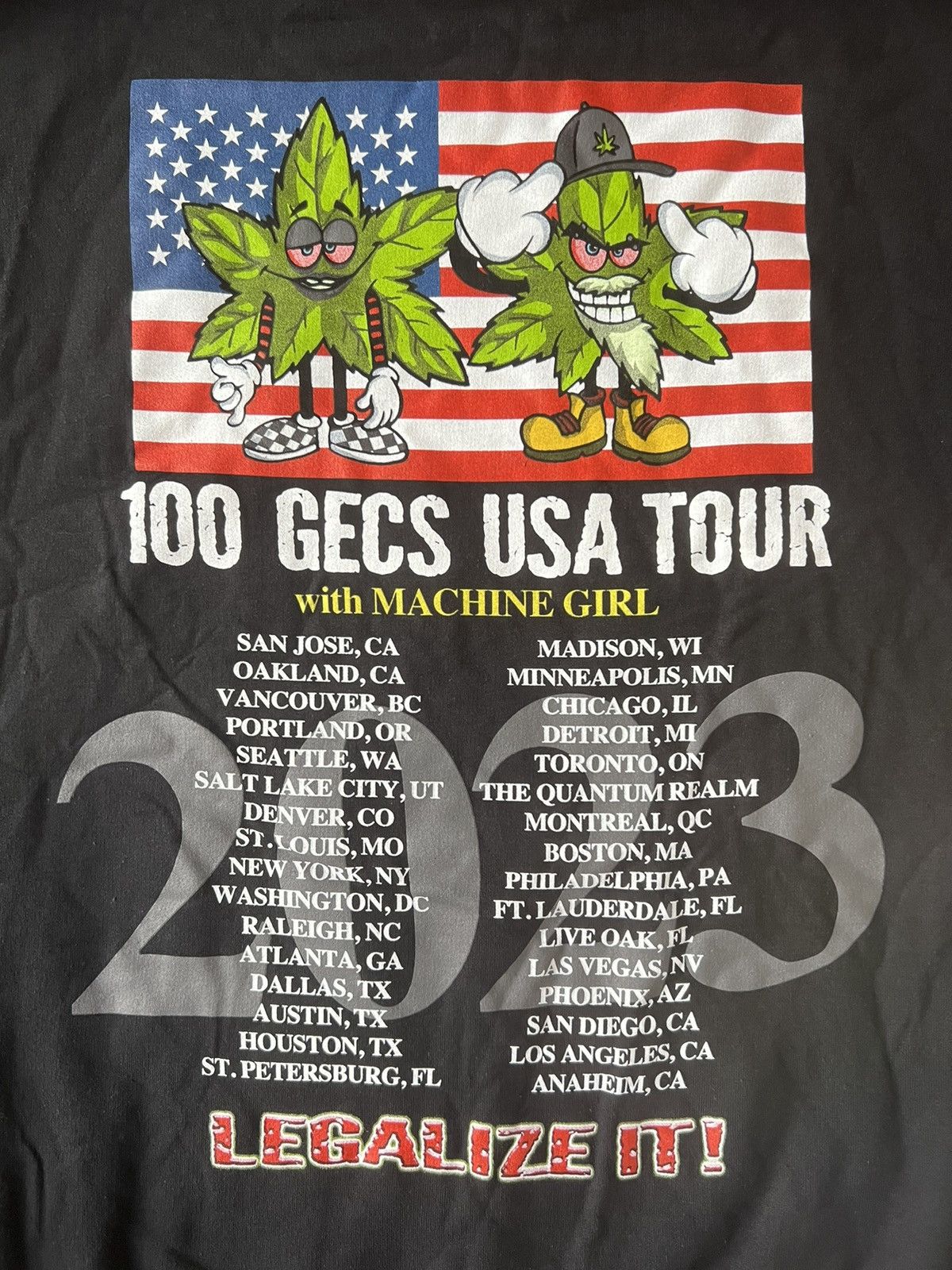 Band Tees 100 Gecs “10,000 Gecs Tour 2: Legalize It” Yoda Hoodie Size US XL / EU 56 / 4 - 4 Thumbnail