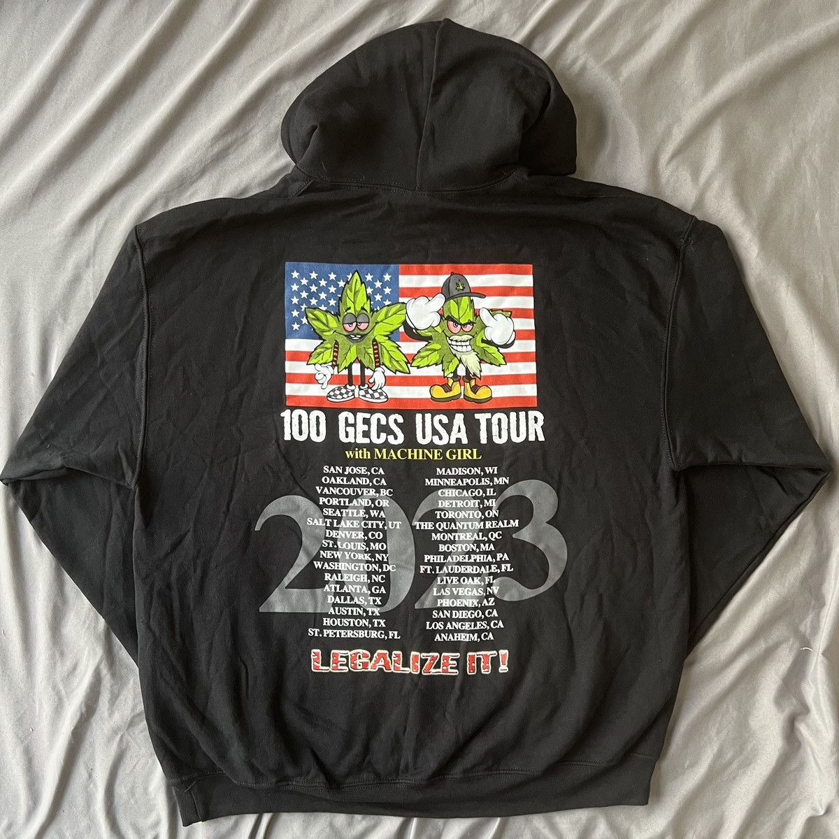 Band Tees Gildan Tour Tee 100 Gecs Secret Tour OG Hoodie Grailed