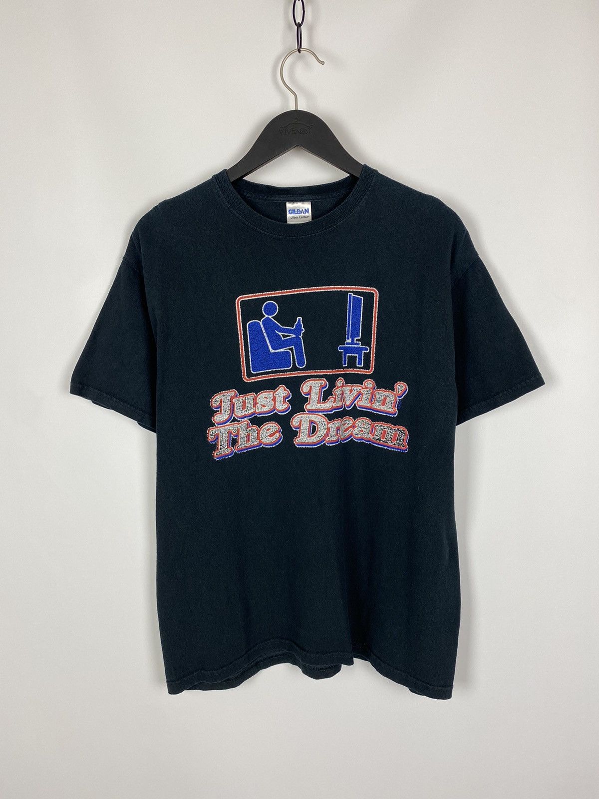 Vintage 2000’s Vintage Just Leavin’ The Dream Quote T-Shirt Size US L / EU 52-54 / 3 - 1 Thumbnail