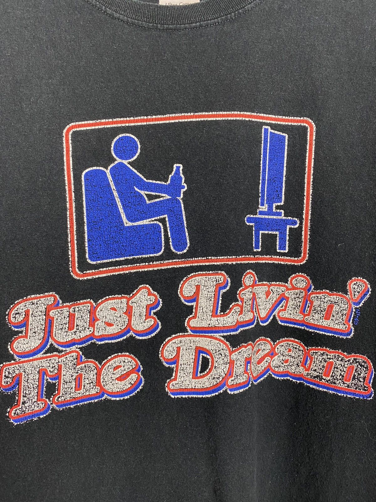 Vintage 2000’s Vintage Just Leavin’ The Dream Quote T-Shirt Size US L / EU 52-54 / 3 - 4 Thumbnail