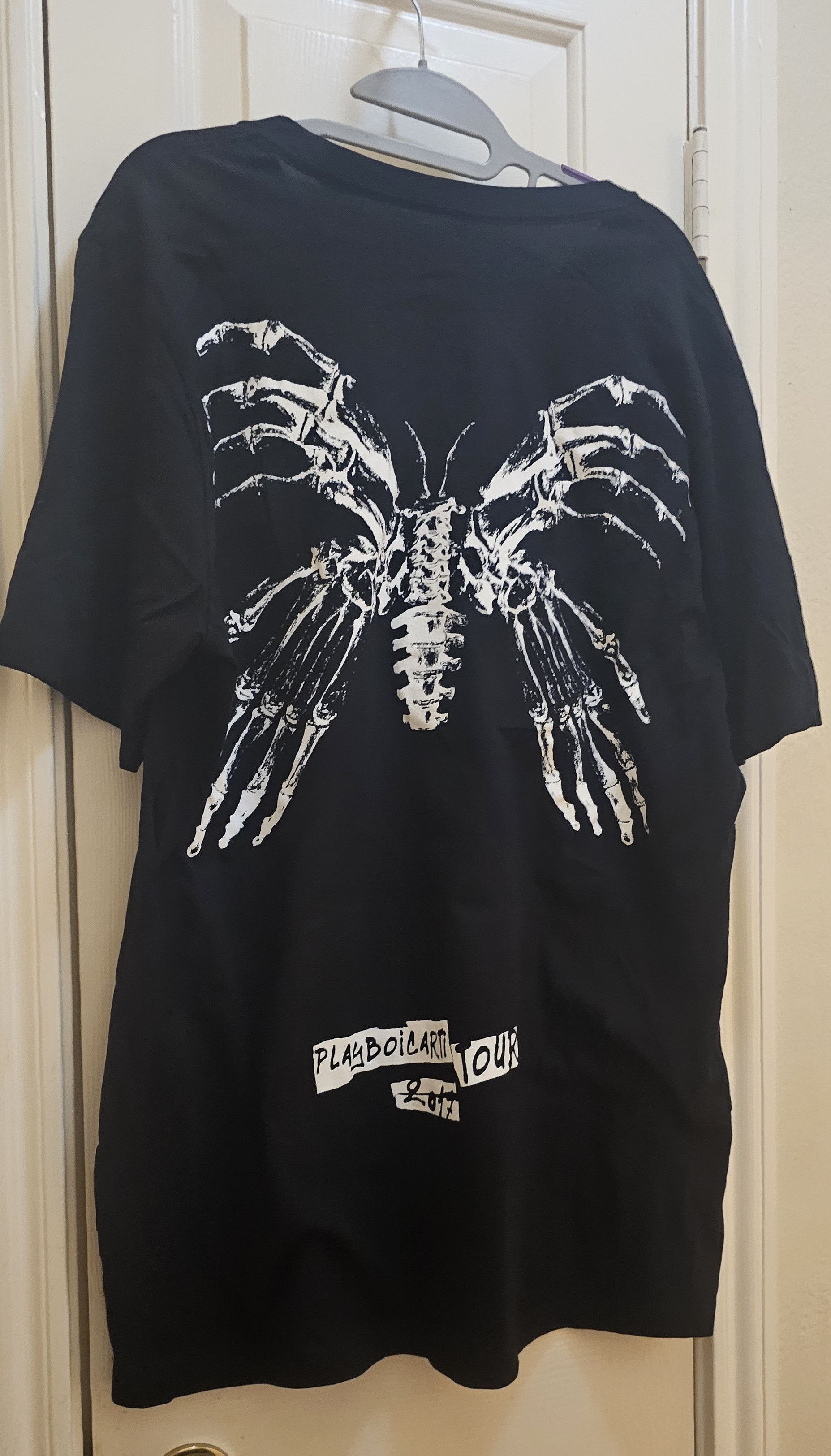 Playboi Carti XL Playboi Carti AWGE Butterfly Skeleton 2017 Tour Merch Tee Size US XL / EU 56 / 4 - 18 Thumbnail