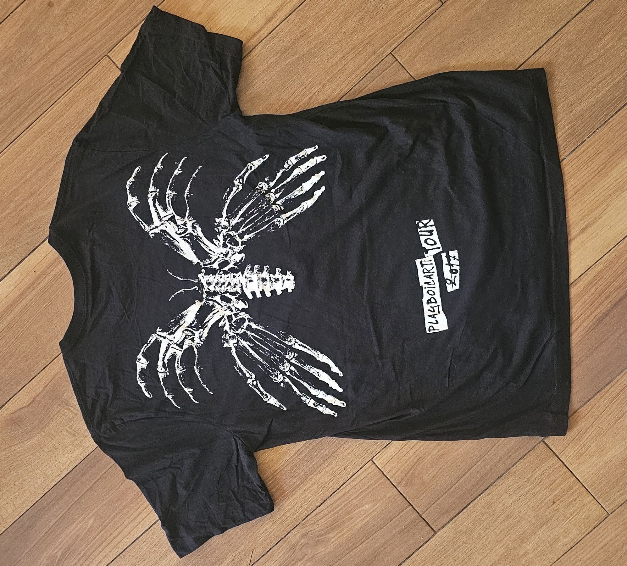 Playboi Carti XL Playboi Carti AWGE Butterfly Skeleton 2017 Tour Merch Tee Size US XL / EU 56 / 4 - 15 Thumbnail
