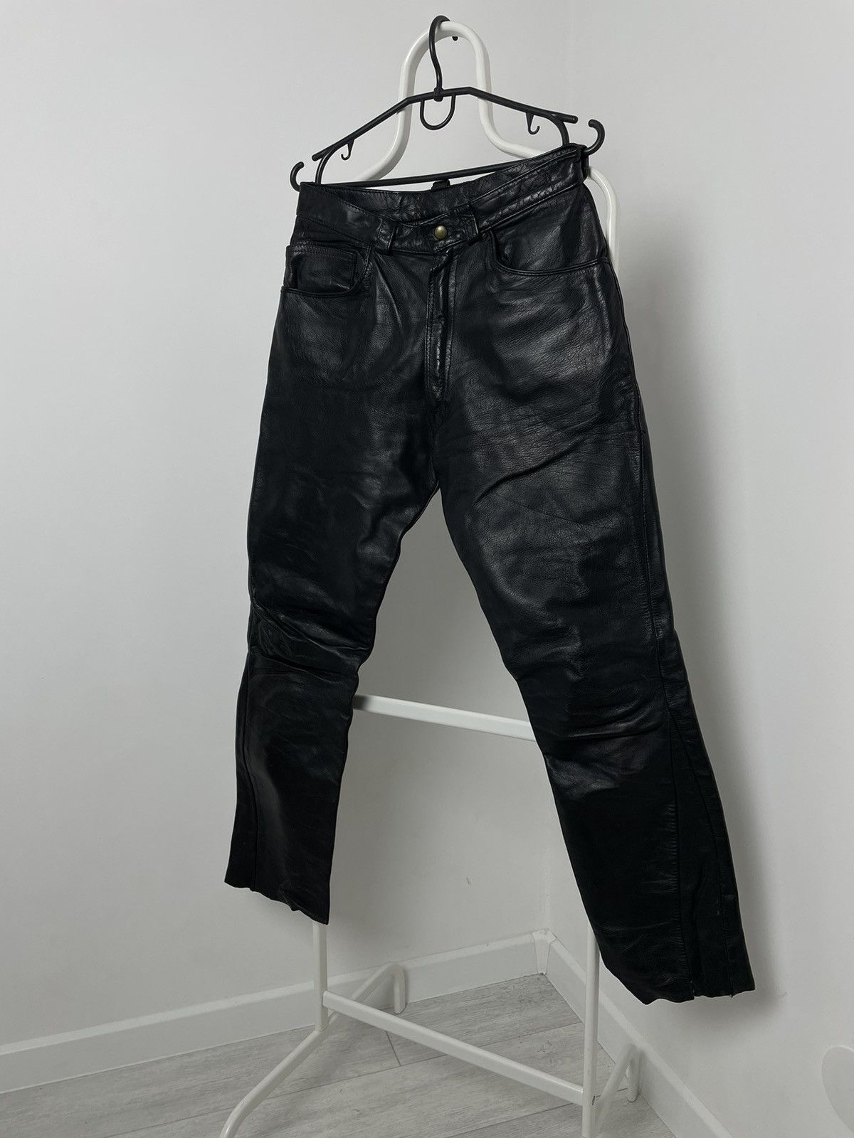 20471120 Vintage leather pants bondage Motorcycle travis Size US 31 - 5 Thumbnail