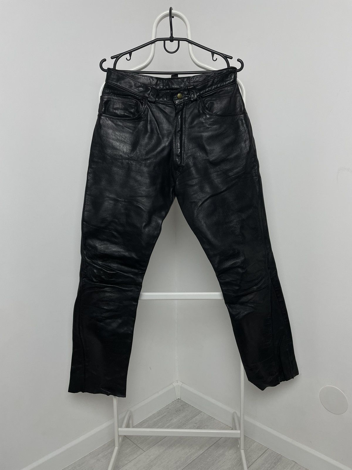 20471120 Vintage leather pants bondage Motorcycle travis Size US 31 - 1 Thumbnail