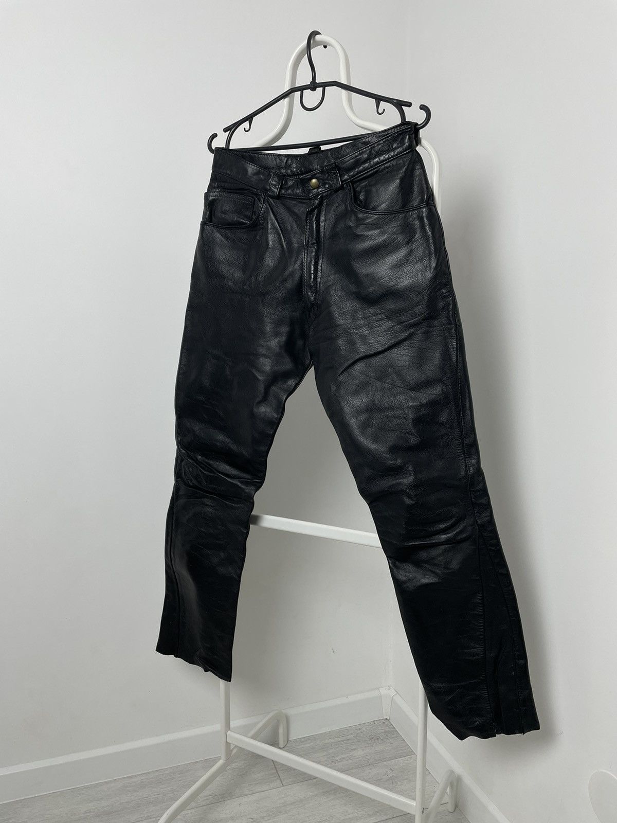 20471120 Vintage leather pants bondage Motorcycle travis Size US 31 - 6 Thumbnail