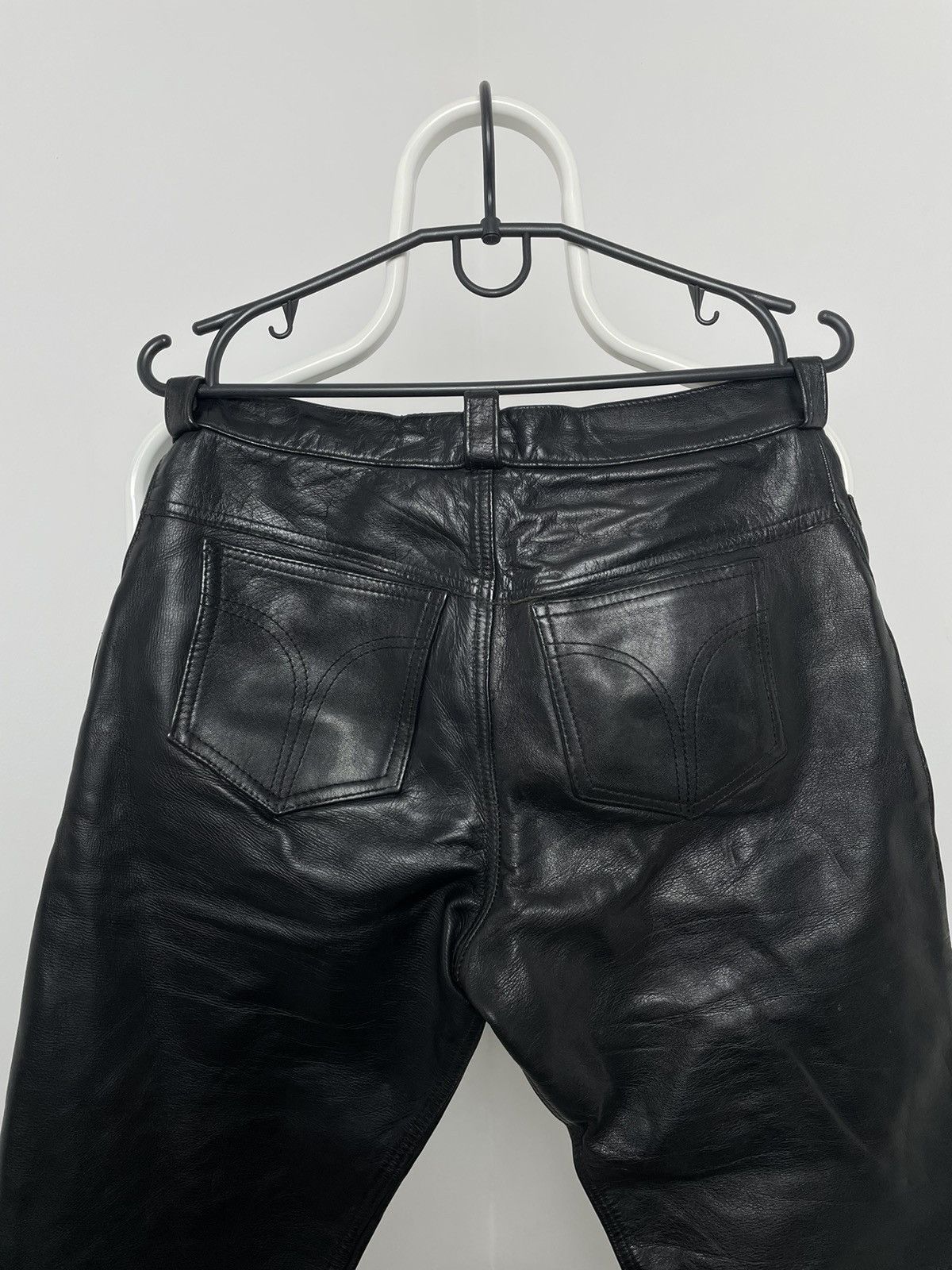 20471120 Vintage leather pants bondage Motorcycle travis Size US 31 - 4 Thumbnail