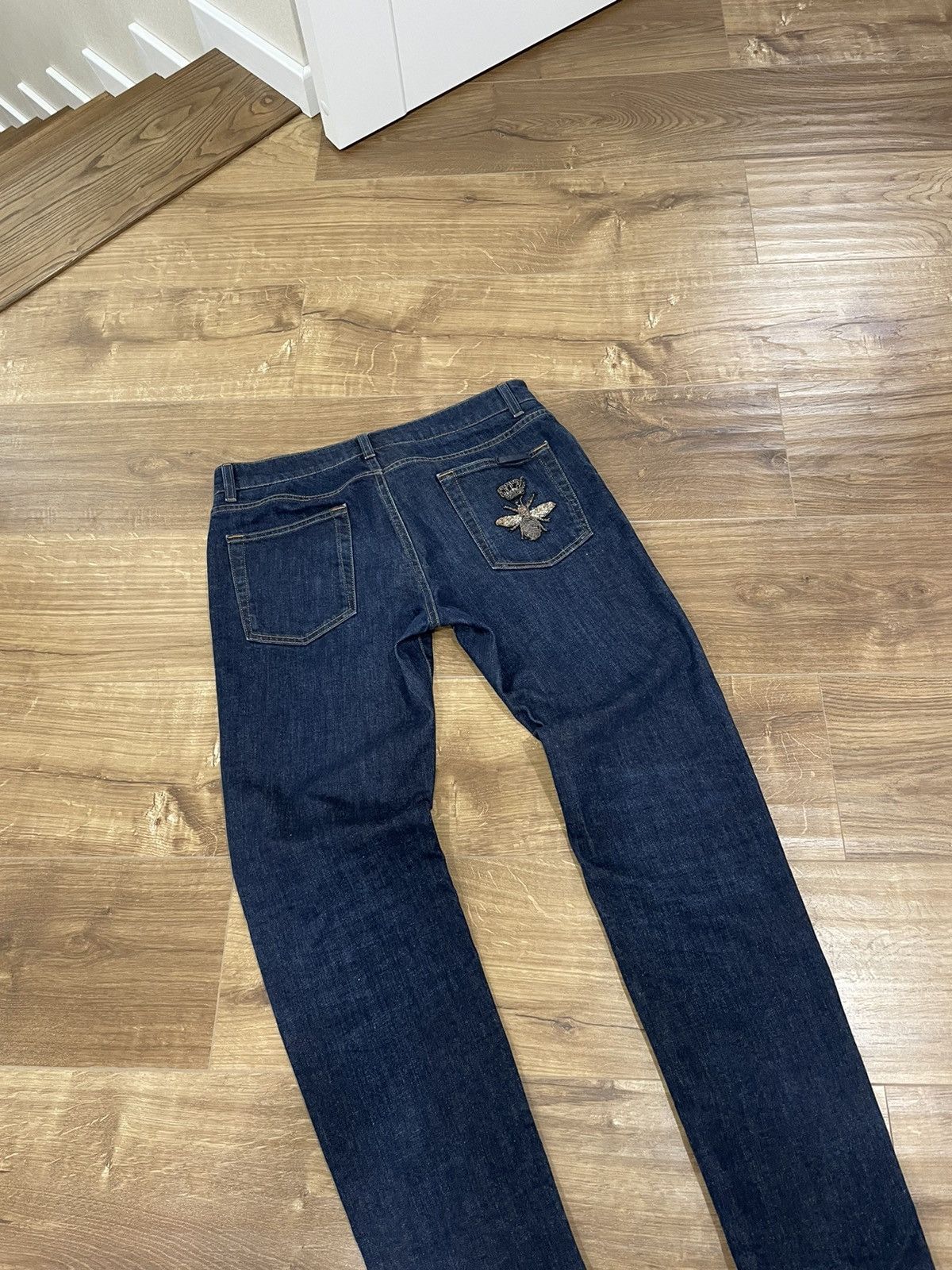 Dolce & Gabbana Luxury Dolce&Gabbana Silver Bee Crown Jeans Size 32 Size US 32 / EU 48 - 14 Thumbnail