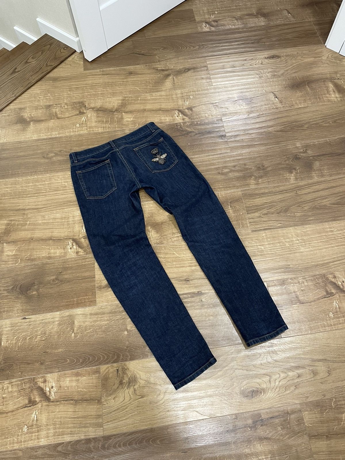 Dolce & Gabbana Luxury Dolce&Gabbana Silver Bee Crown Jeans Size 32 Size US 32 / EU 48 - 13 Thumbnail