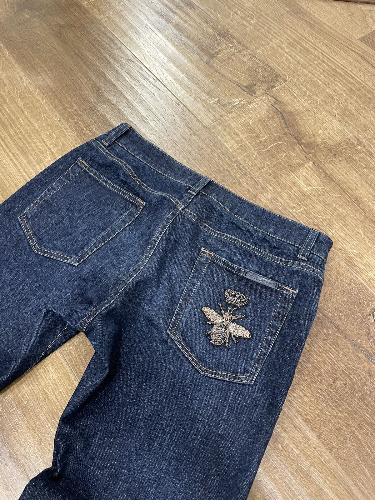 Dolce & Gabbana Luxury Dolce&Gabbana Silver Bee Crown Jeans Size 32 Size US 32 / EU 48 - 17 Thumbnail