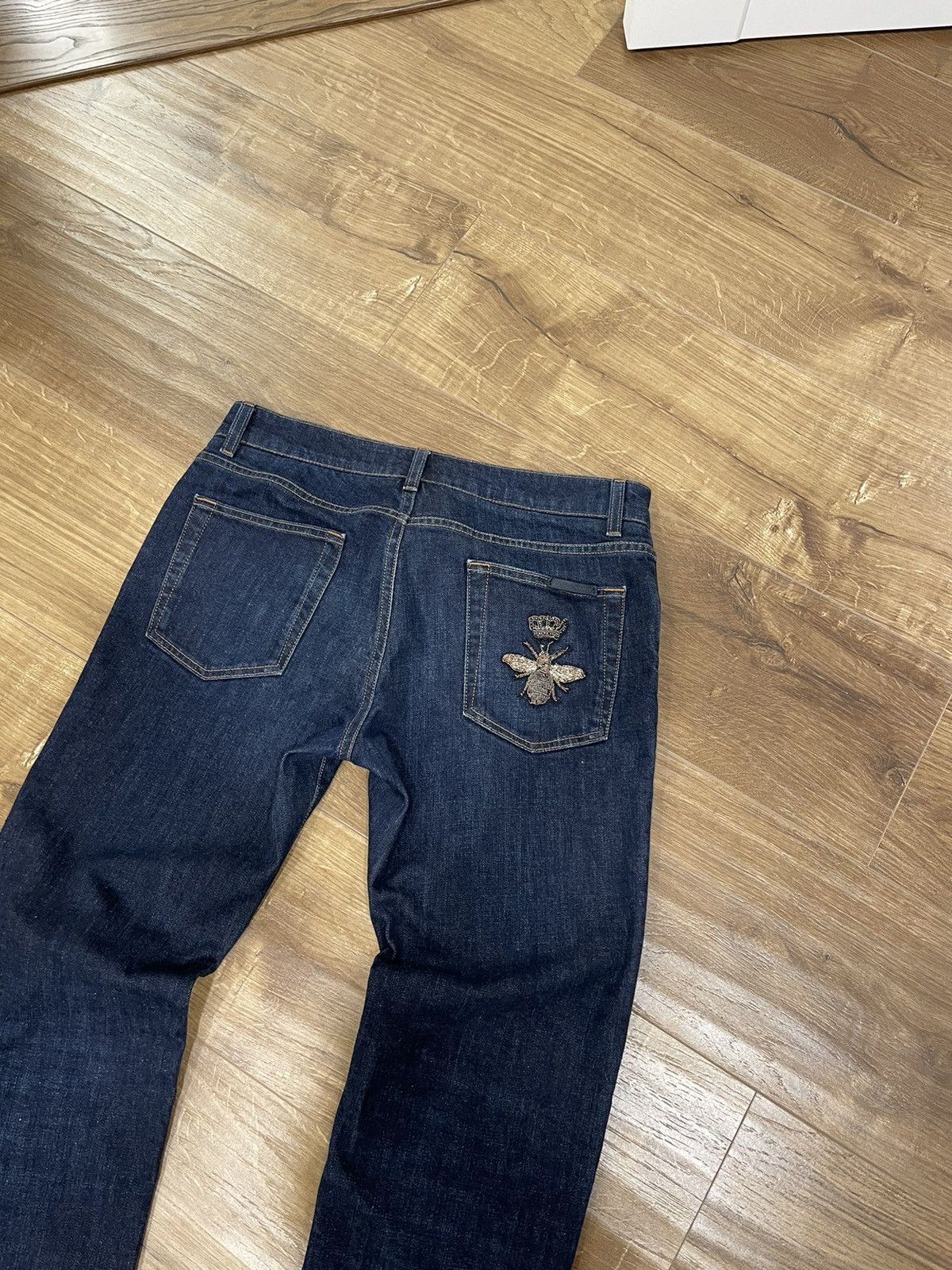 Dolce & Gabbana Luxury Dolce&Gabbana Silver Bee Crown Jeans Size 32 Size US 32 / EU 48 - 15 Thumbnail