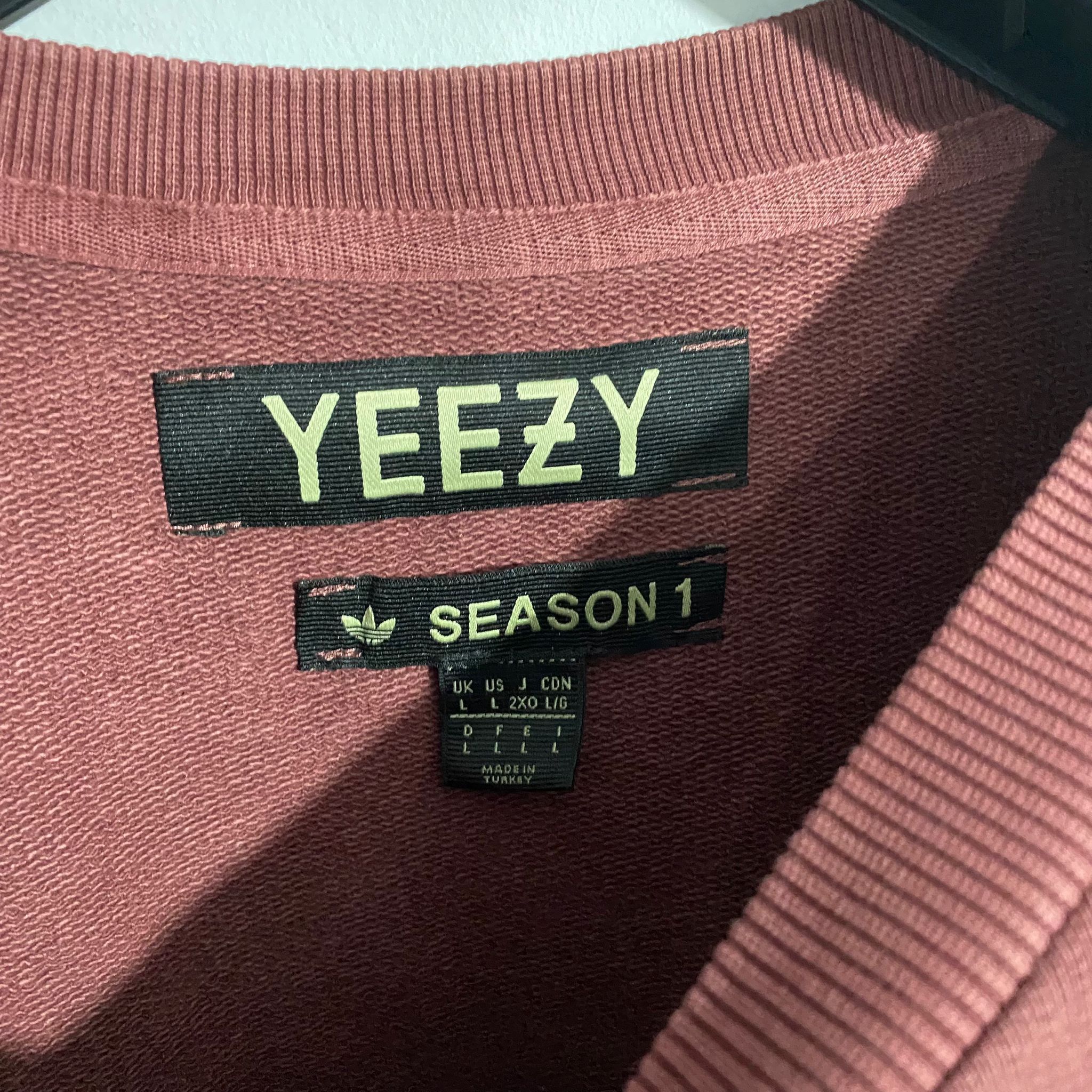 Yeezy Adidas x Yeezy Season 1 Oxblood Red Oversize Sweatshirt Size US L / EU 52-54 / 3 - 7 Thumbnail
