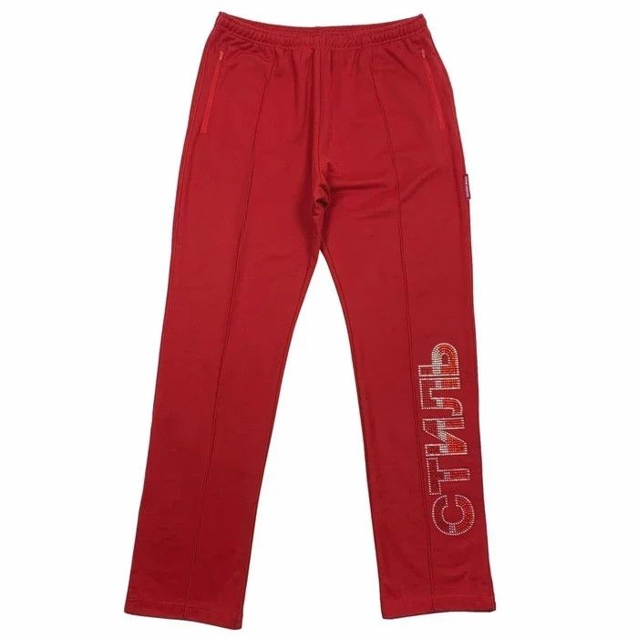 image of Heron Preston Strass Ctnmb Trackpants in Red, Men's (Size 34)