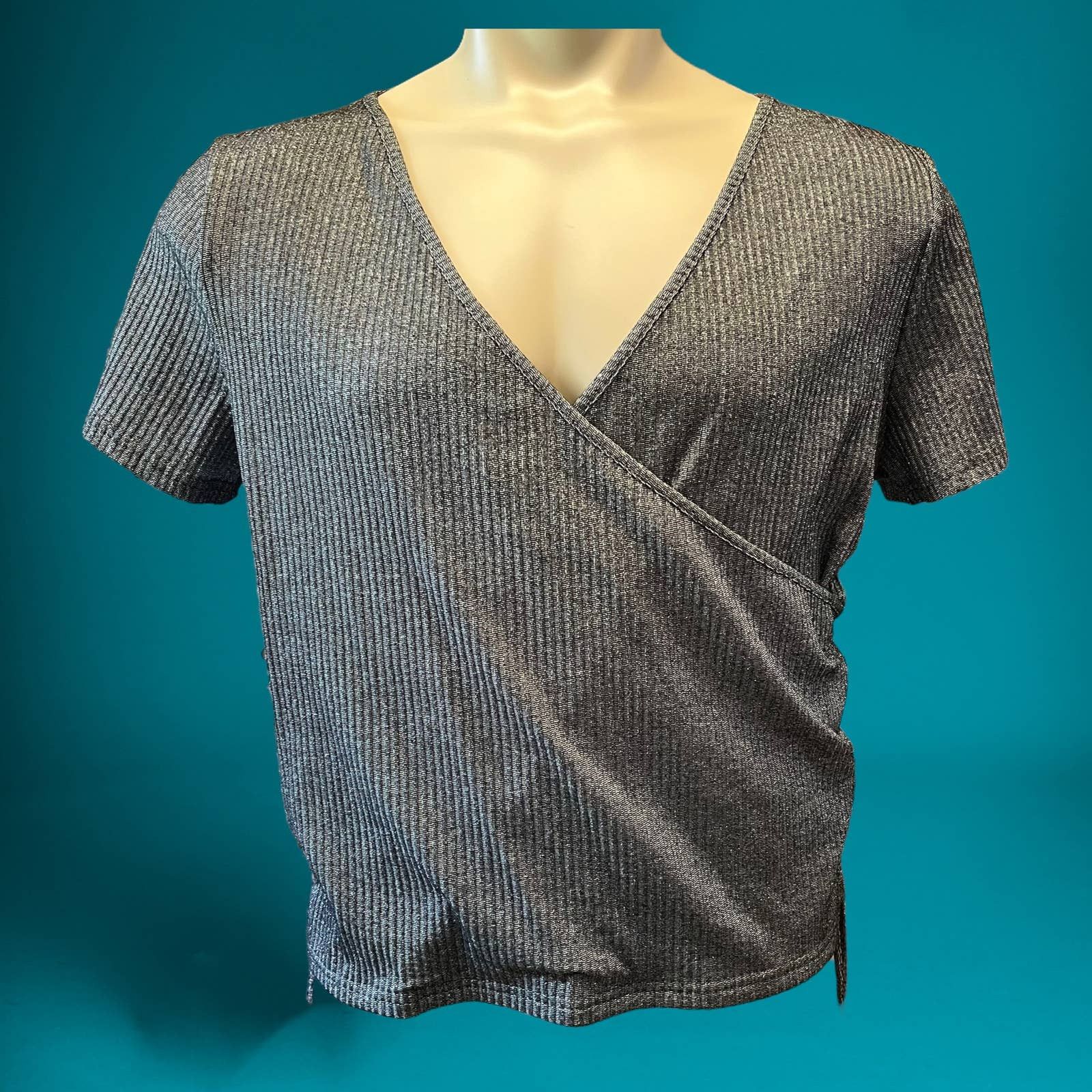 Shein Plus Size Shein Curve Ribbed Side Cinch Layered Blouse | Grailed