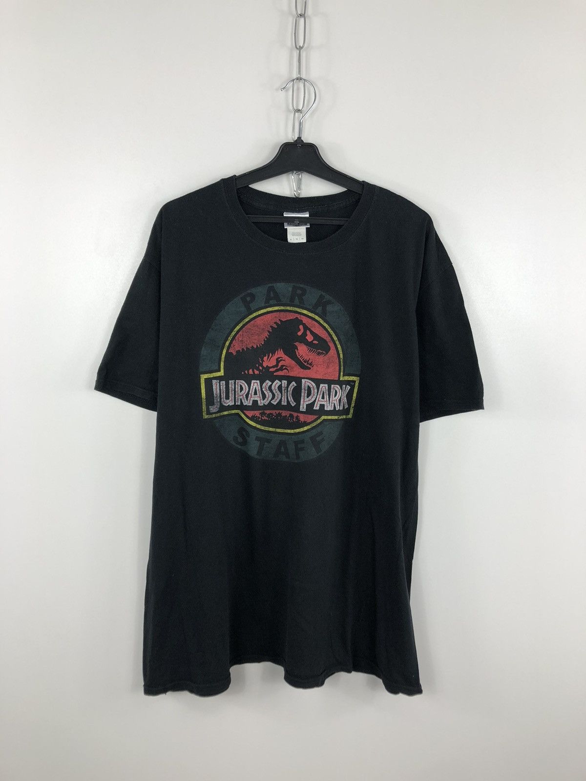 Gildan × Vintage Vintage Jurassic Park T-Shirt Black Big Logo Size XL Size US XL / EU 56 / 4 - 1 Thumbnail