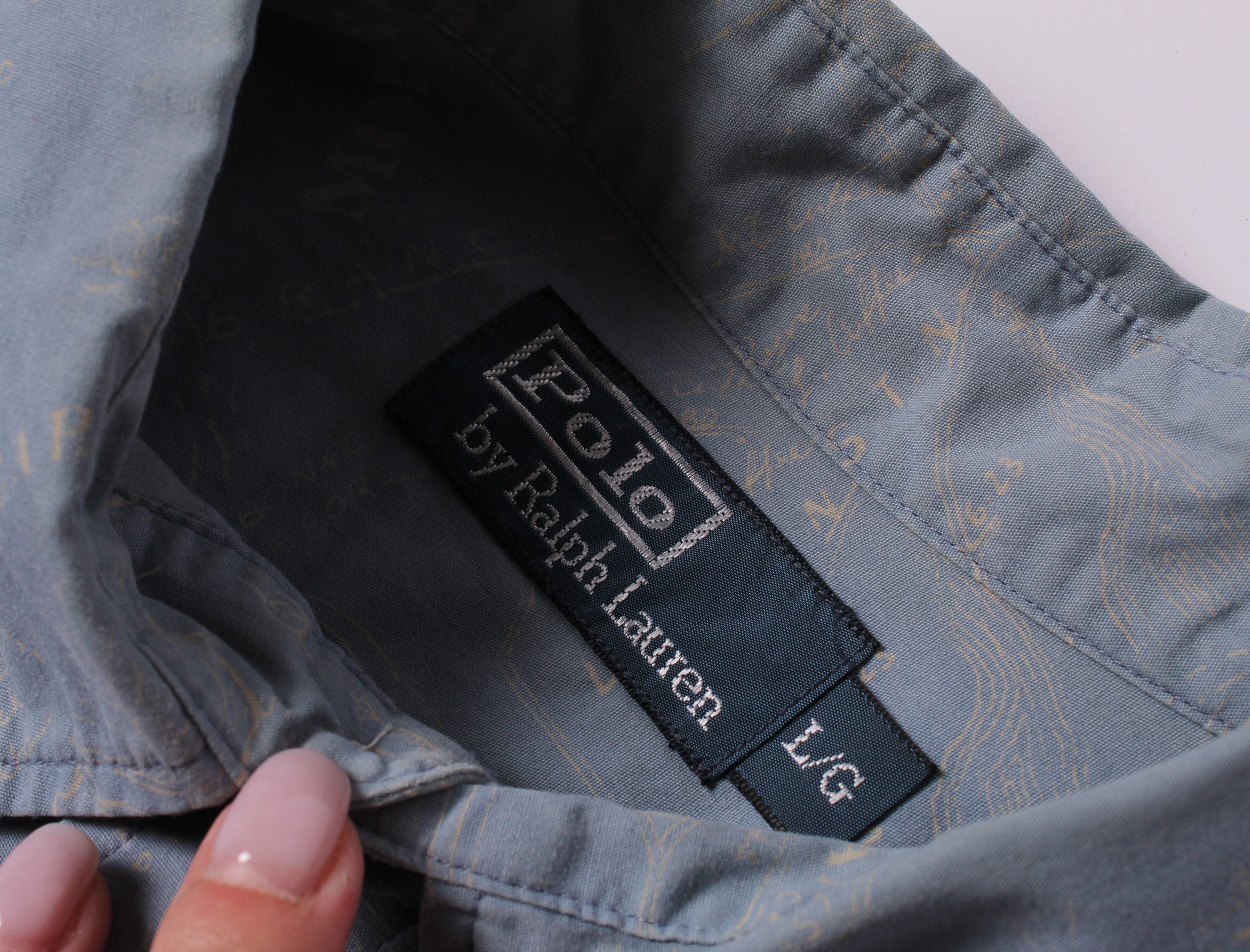 Polo Ralph Lauren × Ralph Lauren Vintage Polo Ralph Lauren Map Printed Button Up Shirt Size US L / EU 52-54 / 3 - 4 Thumbnail