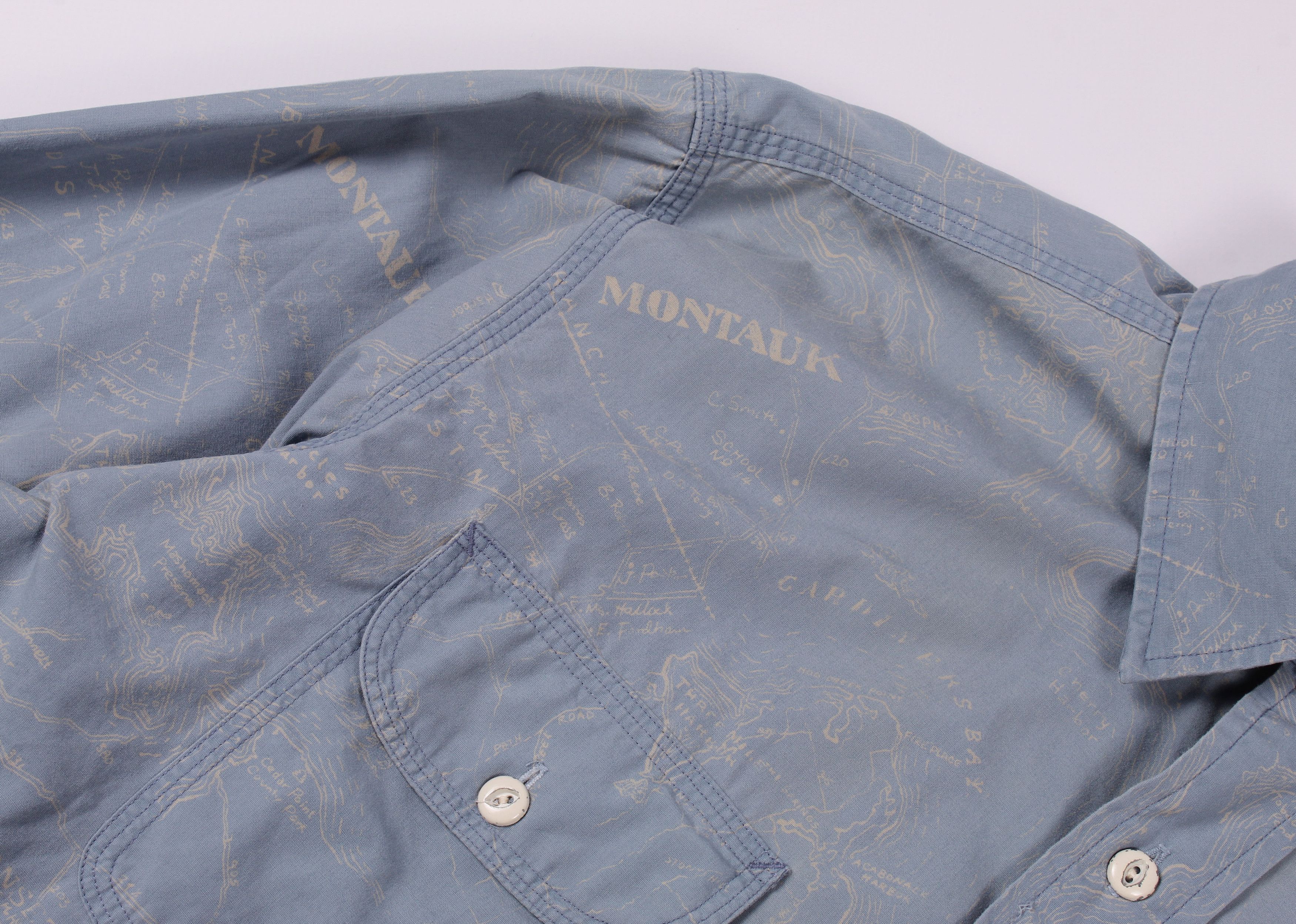 Polo Ralph Lauren × Ralph Lauren Vintage Polo Ralph Lauren Map Printed Button Up Shirt Size US L / EU 52-54 / 3 - 5 Thumbnail