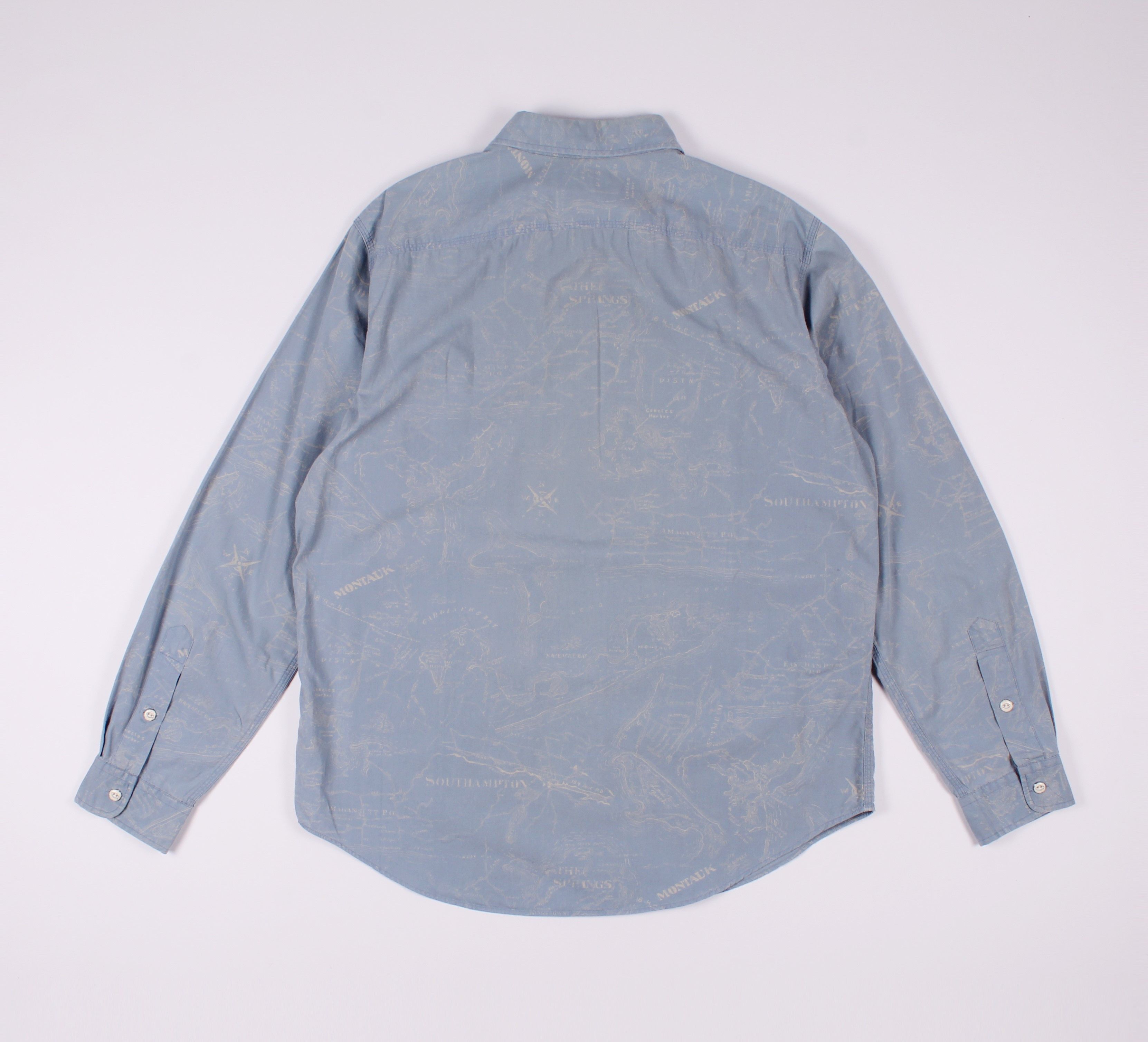Polo Ralph Lauren × Ralph Lauren Vintage Polo Ralph Lauren Map Printed Button Up Shirt Size US L / EU 52-54 / 3 - 8 Thumbnail