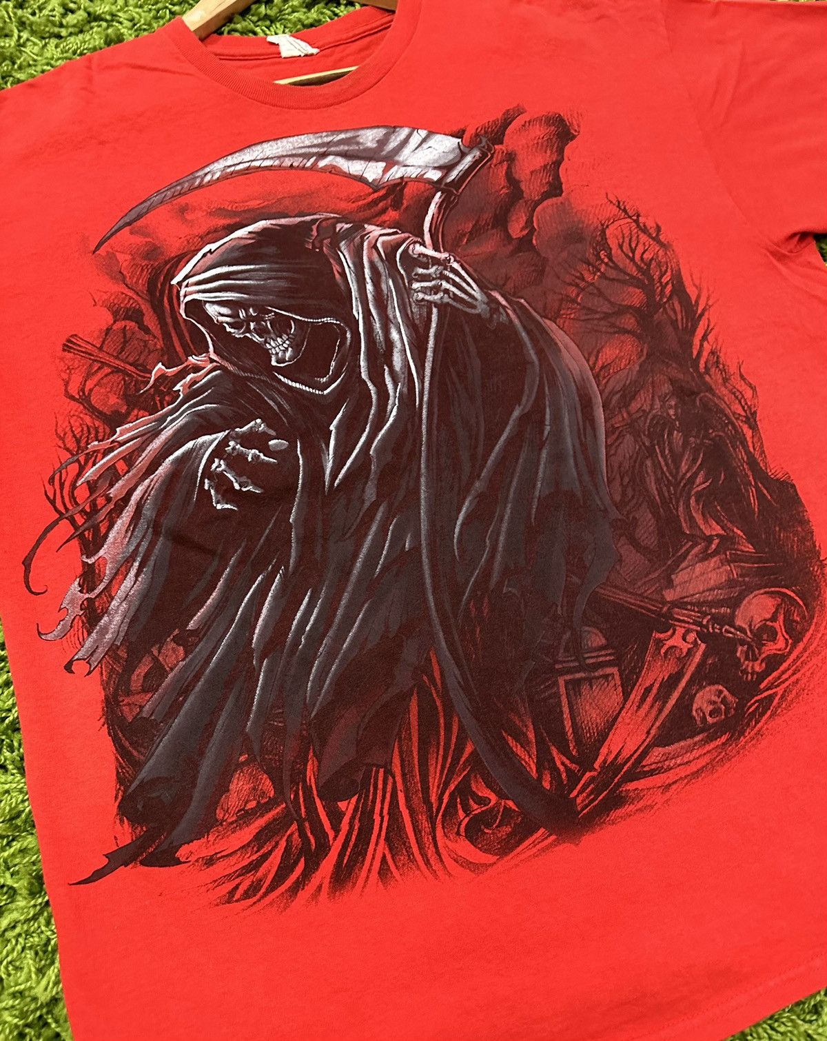 Affliction × Vintage Y2K Grim Reaper T Shirt Tattoo Punk Affliction style Size US XL / EU 56 / 4 - 2 Thumbnail