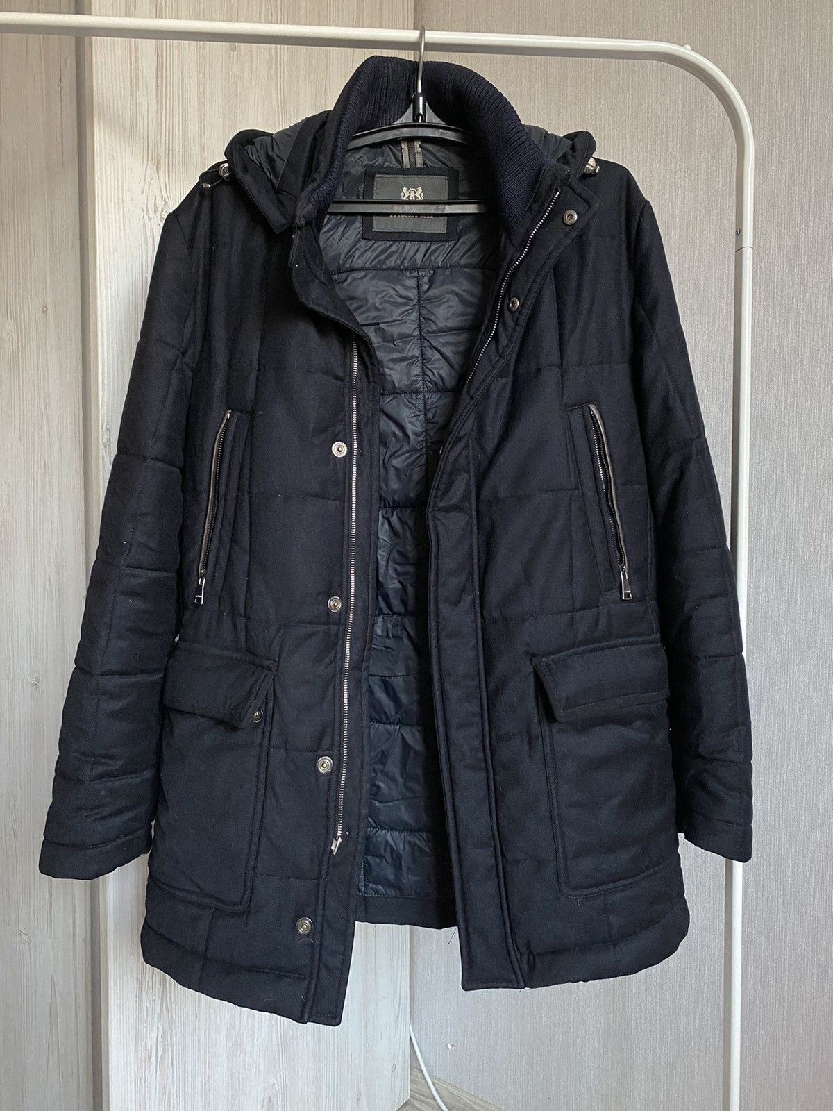 image of Italian Designers x Loro Piana Mabrun Ing. Loro Piana Storm System Wool Puffer Jacket (Size Medium)