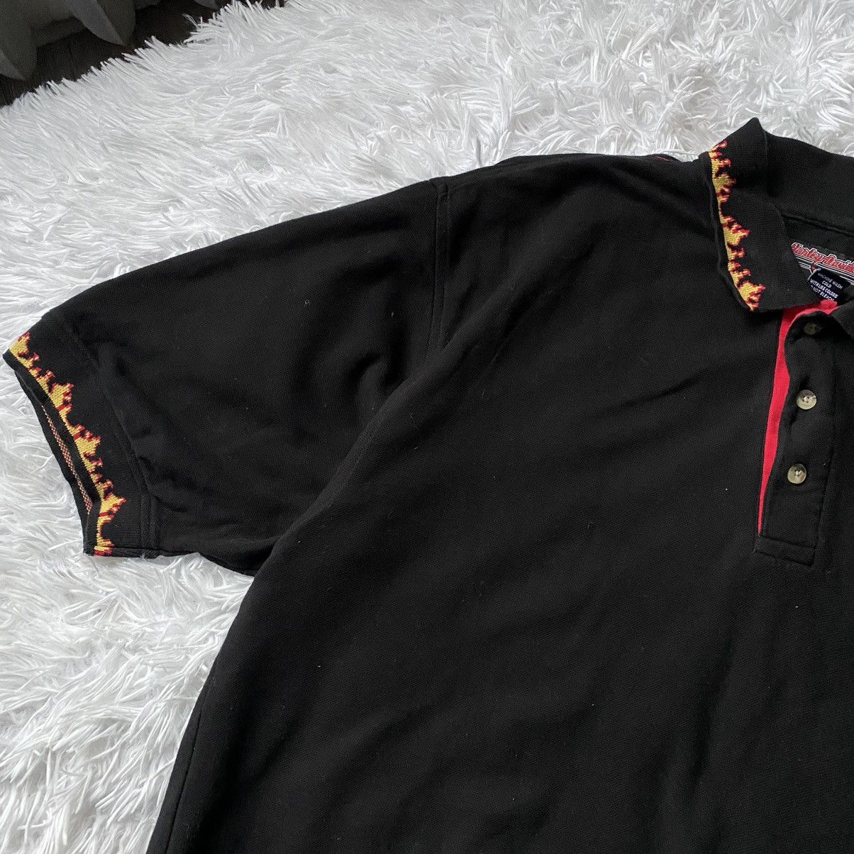 Vintage Vintage Harley Davidson Flame Button Up Polo Las Vegas Size US XL / EU 56 / 4 - 3 Thumbnail