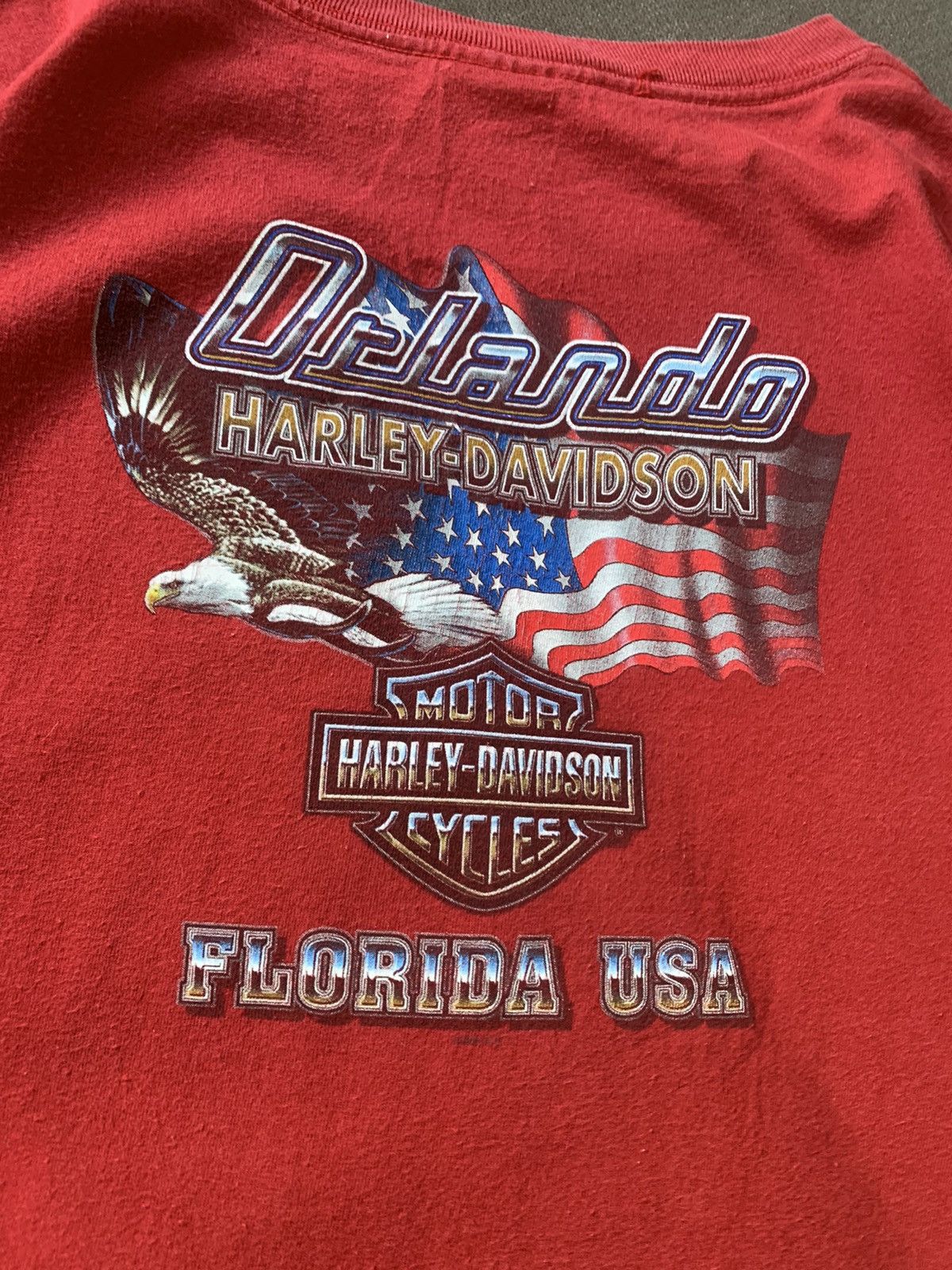 Harley Davidson Vintage 2000s Harley Davidson Orlando Florida Graphic Tee Size US XL / EU 56 / 4 - 5 Thumbnail