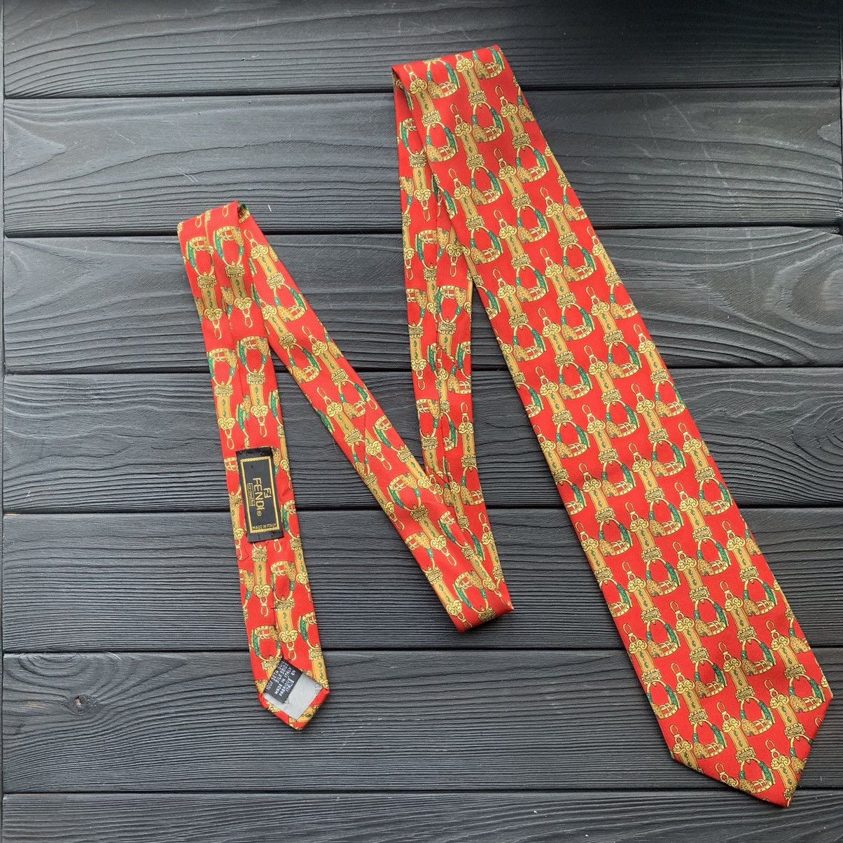 Fendi Vintage Fendi Cravatte/Tie Silk Red Size ONE SIZE - 1 Thumbnail