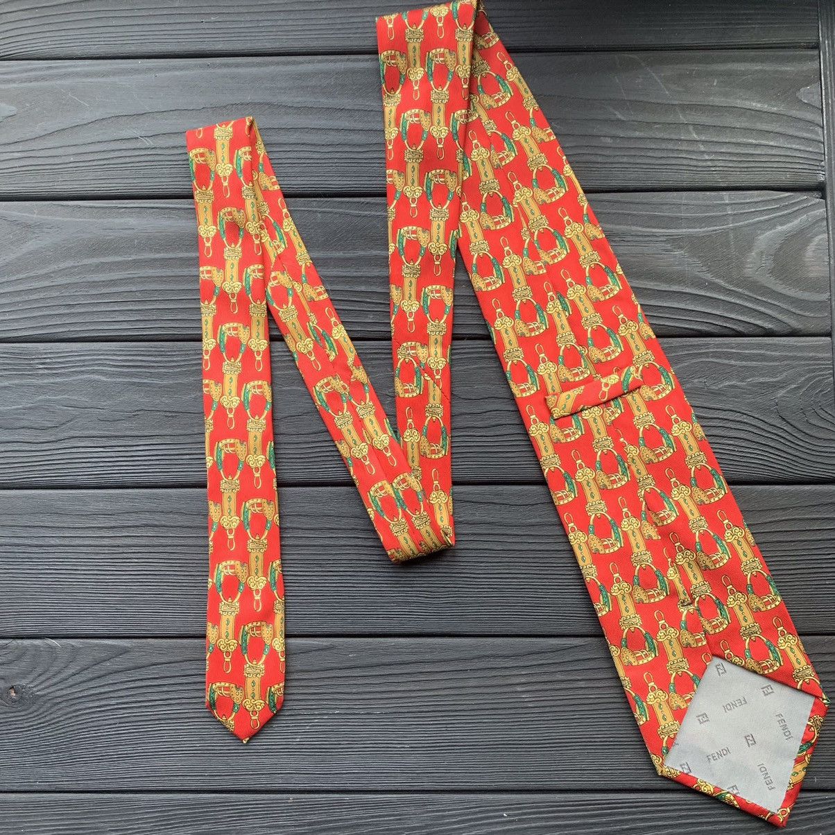 Fendi Vintage Fendi Cravatte/Tie Silk Red Size ONE SIZE - 3 Thumbnail