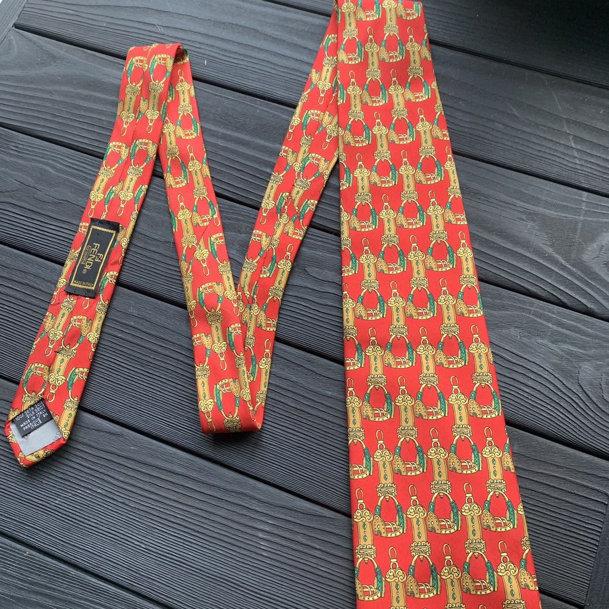 Fendi Vintage Fendi Cravatte/Tie Silk Red Size ONE SIZE - 2 Thumbnail