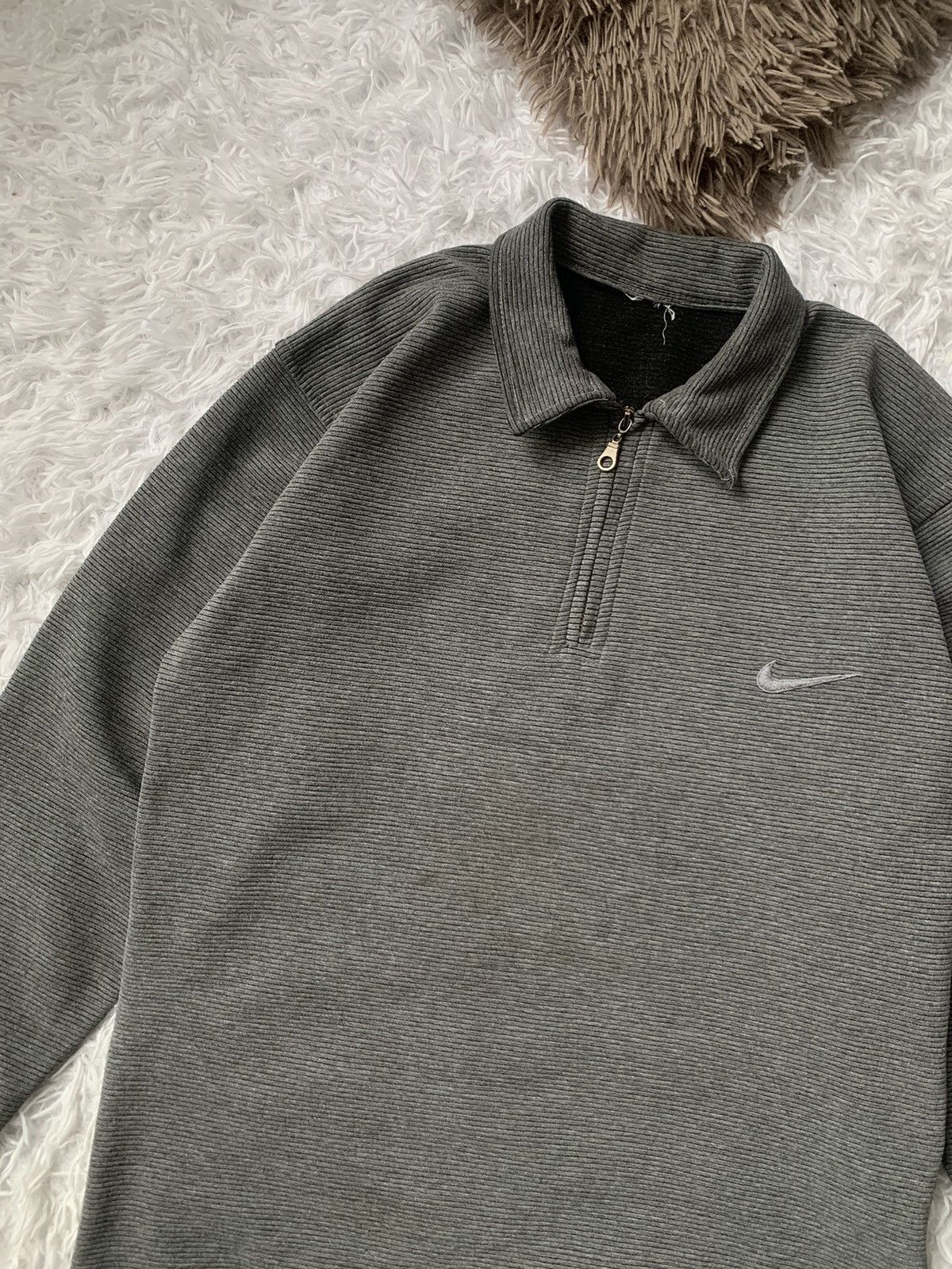 Nike Vintage 90s Nike Swoosh 1/4 Zip Up Sweatshirt Size US S / EU 44-46 / 1 - 2 Thumbnail