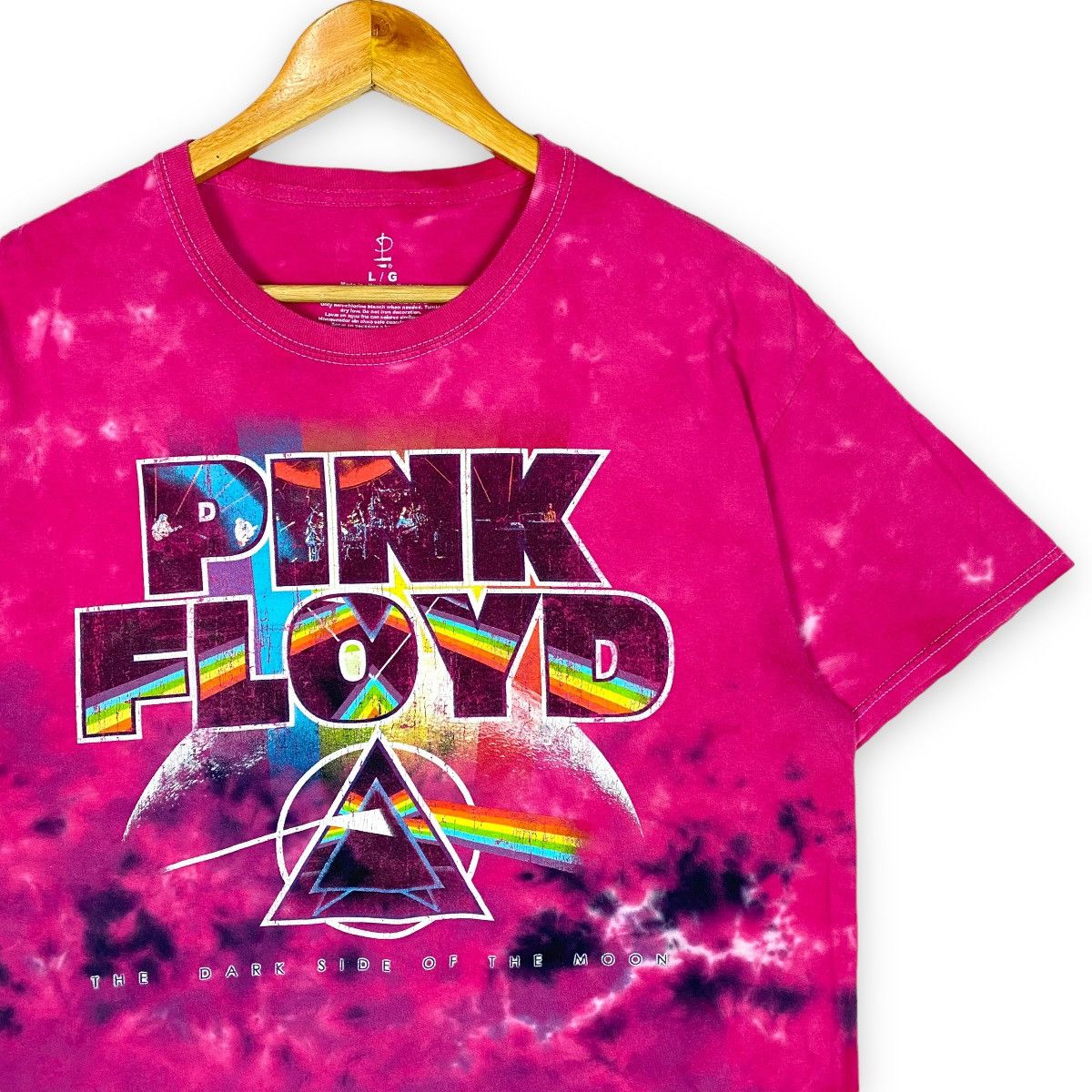 Band Tees × Pink Floyd × Vintage PINK FLOYD BAND THE DARK SIDE OF THE MOON TEE Size US L / EU 52-54 / 3 - 2 Thumbnail